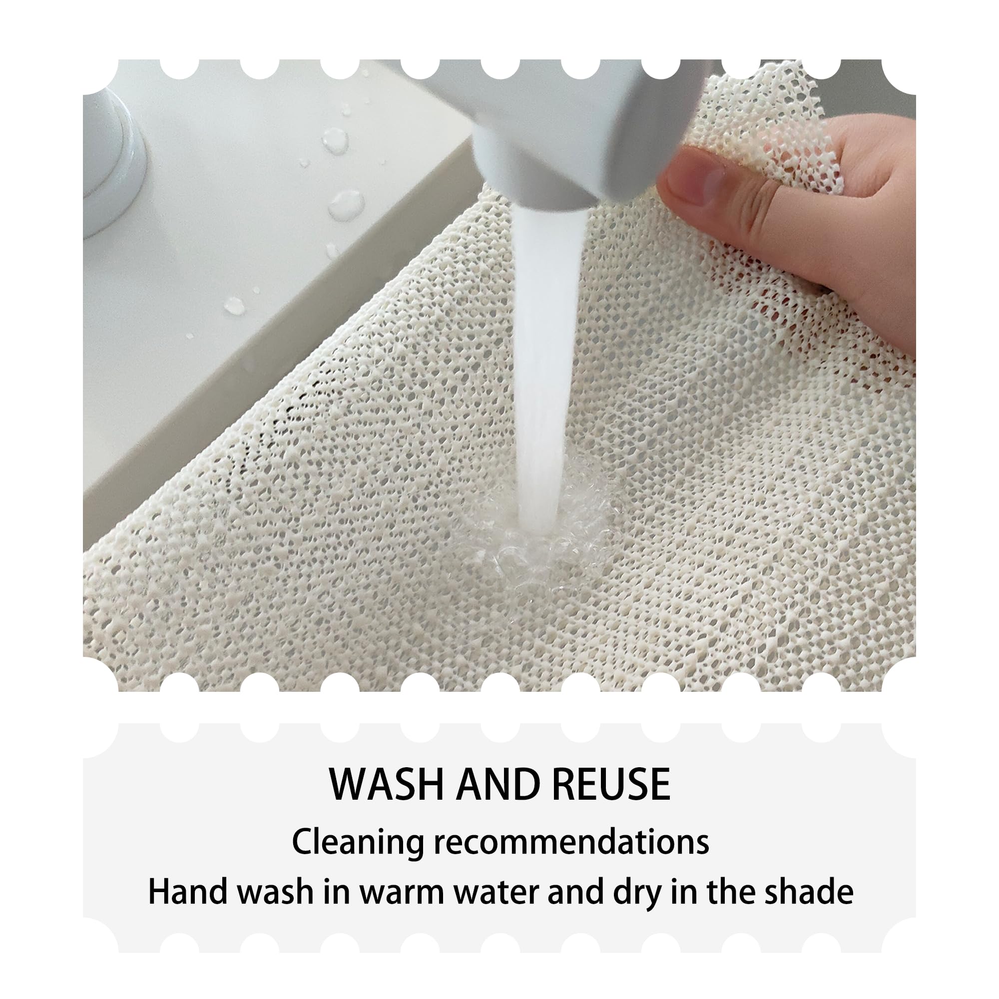 Sottofondo Antiscivolo 150 x 195 cm Antiscivolo e Protezione Rete Sotto Tappeto Lavabile per Moquette, Cassetti, Ripiani, Materasso, Divano, bianco