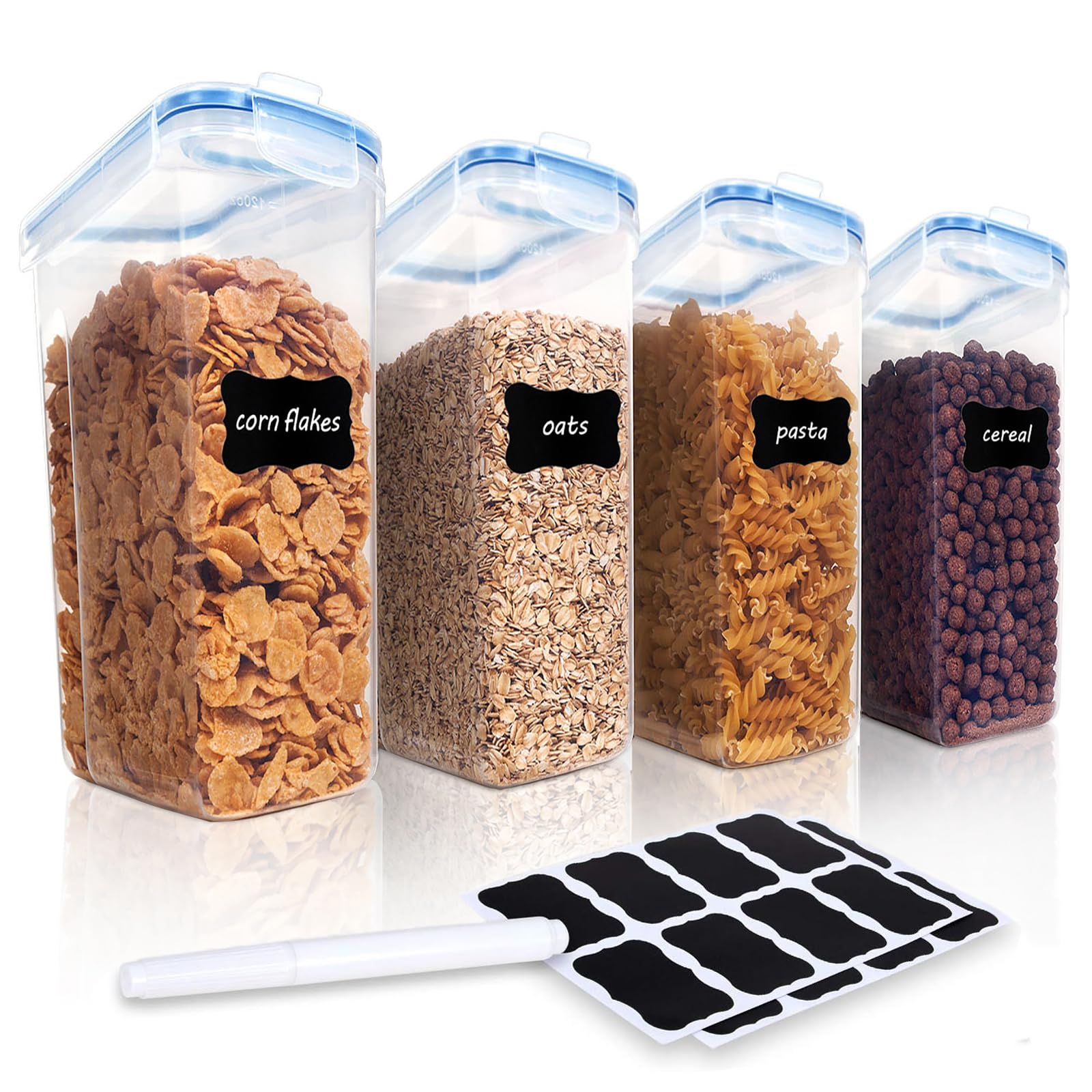 Contenitori Per Pasta 2.5L - 2 Pezzi Trasparenti Con Coperchio, Per Dispensa Ordinata - Foto 4