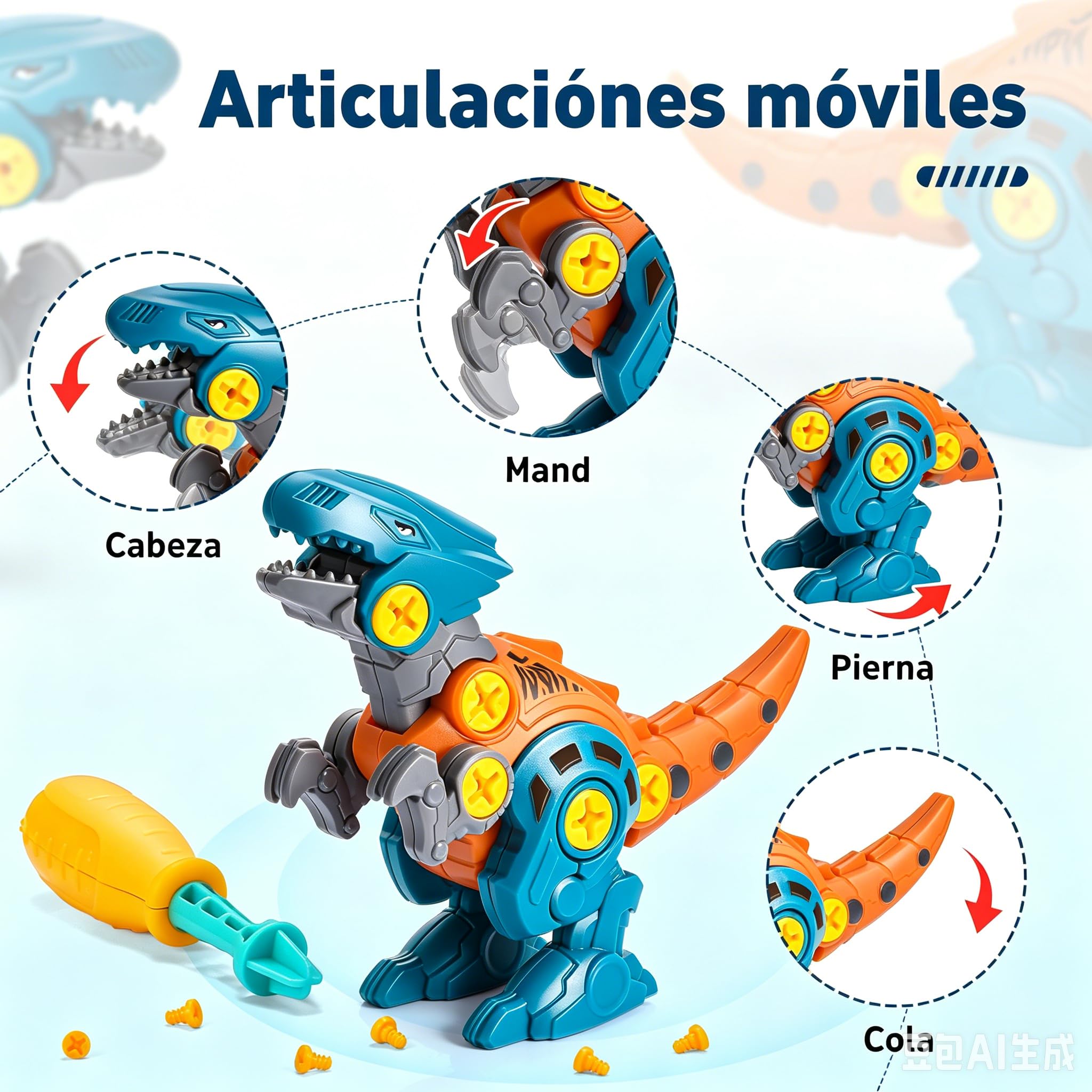 Toyzey Juguetes de Dinosaurios 3-9 Años - Set de Construcción Regalo Educativo