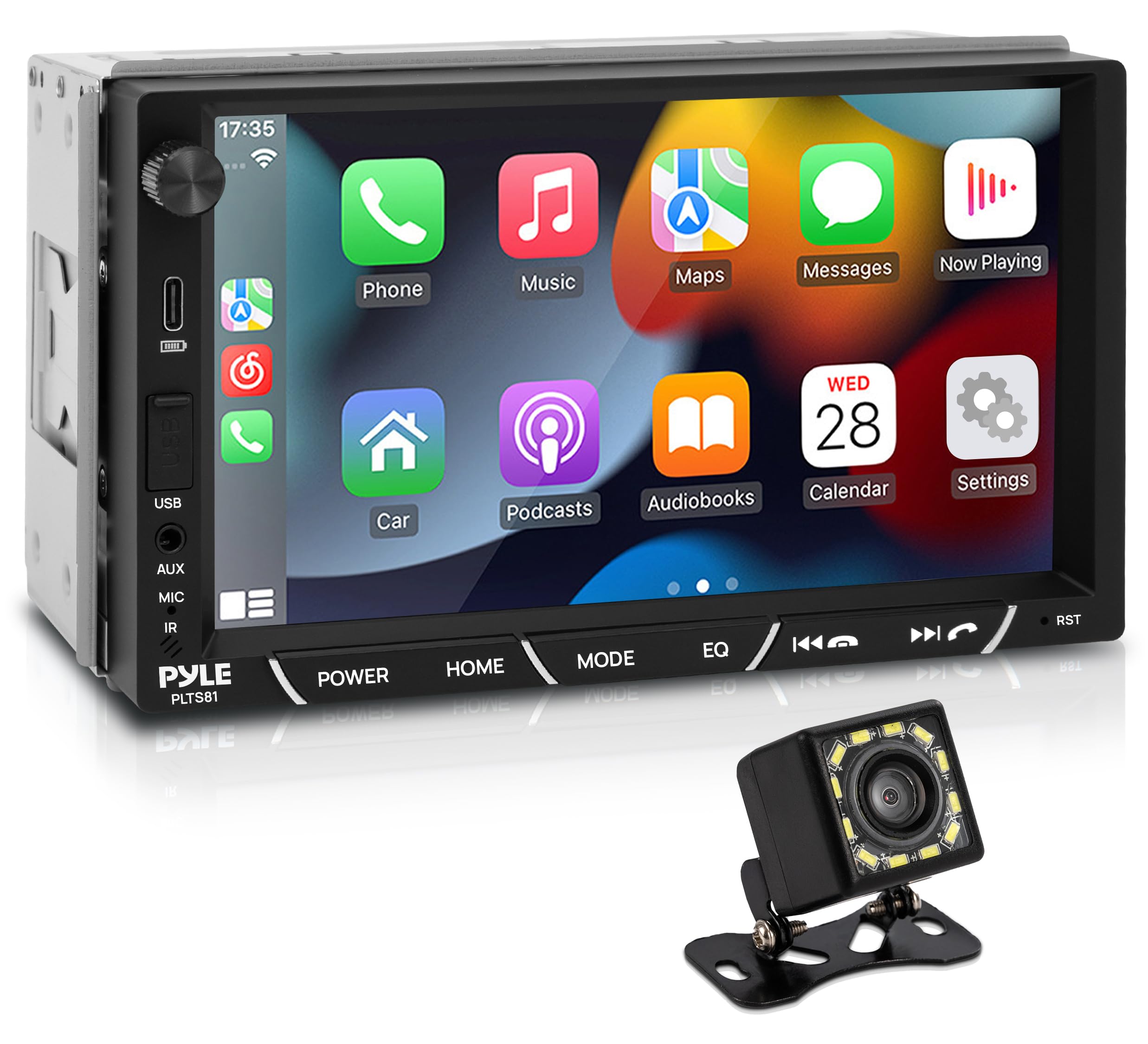 Amazon.com: Pyle Double Din Car Stereo with Backup Camera | 1080P