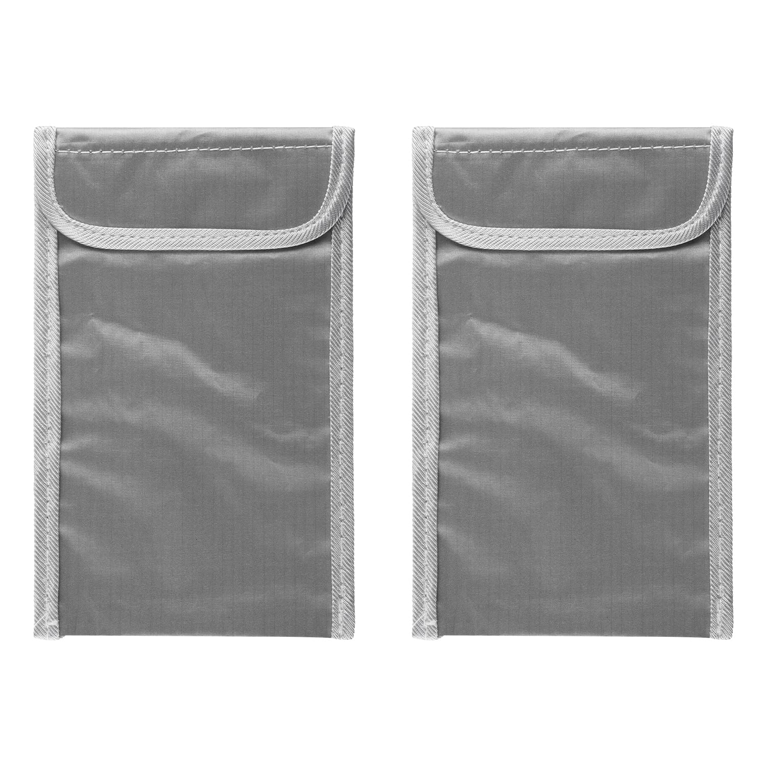 2Pcs EMF Blocking Phone Sleeves 18.5x11cm, Anti-Radiation Faraday Bag for Cell Phones, Anti-EMP Signal Blocking Privacy Case, RF GPS RFID Protection for Smartphones and Electronic Devices