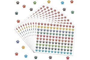 1200 Packs Glitter Dog Print Stickers Bundle