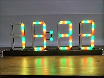 Amazon.co.jp: RGB LED 585幅204高さmm デジタル時計 日本製