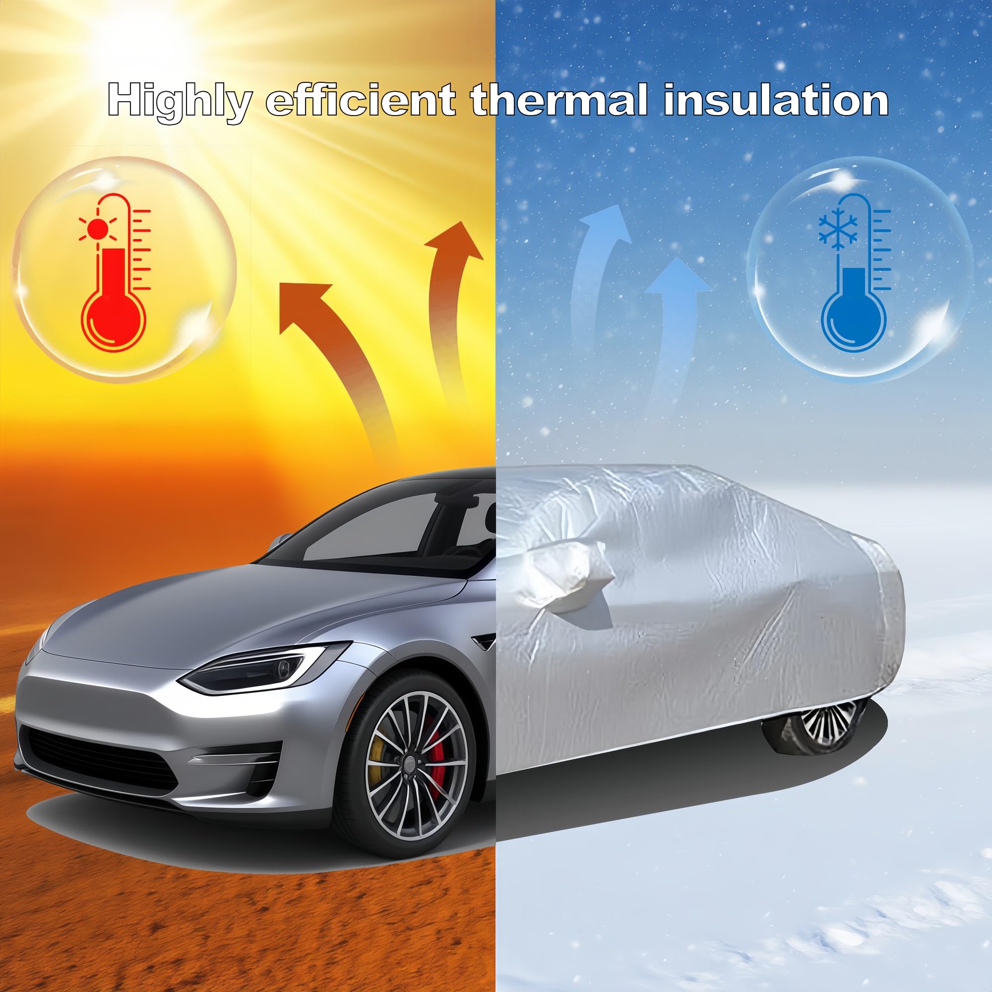 Couverture De Voiture, Pour AIXAM City/Coupé/Crossline/Crossover/GTO/Minauto /Roadline, Tous Les Temps Bâche Étanche Voiture Housses De Voiture Intérieures Et Extérieures CFDZCP