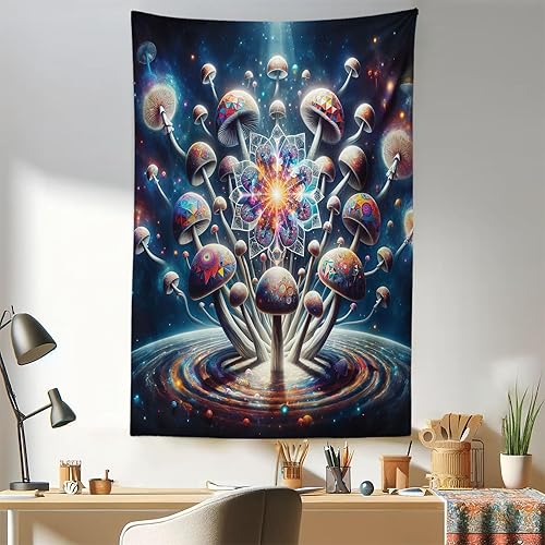 Miniatura 109 de Ambesonne Tapiz de fiesta de los años 70, caja retro en arte pop, música de baile, composición colorida impresa, para colgar en la pared para