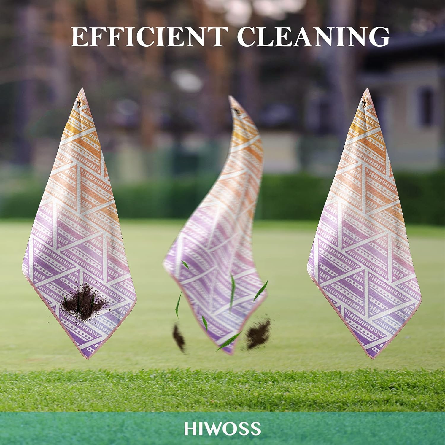 review Hiwoss Golf Towel for Golf Bags with 2 Carabiner Clips 24