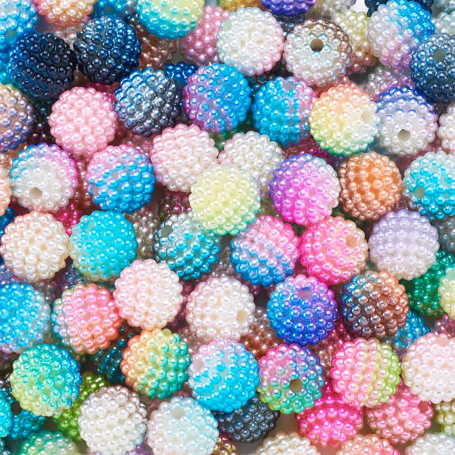 150Pcs Resin Berry Beads 15mm Chunky Bubblegum Beads Round Gumball Spacer Bead 10 Colors for DIY Crafts Bracelet Necklace Earring Jewelry Making - Image 7