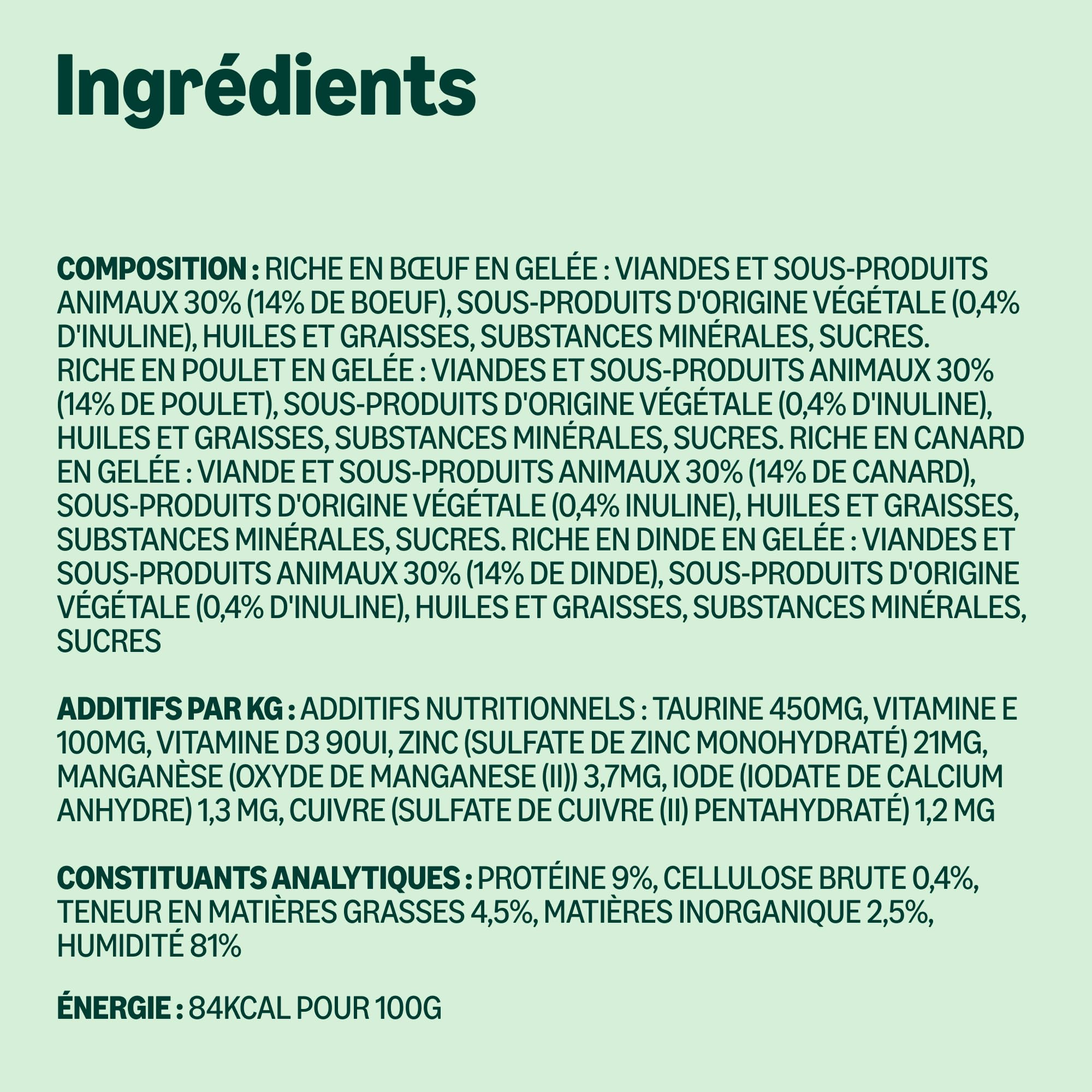 by Amazon Aliments Humides sans Céréales pour Chats, Selection de Viande en Gelée 4.76kg, 56 Lot de 85g (Anciennement Lifelong)