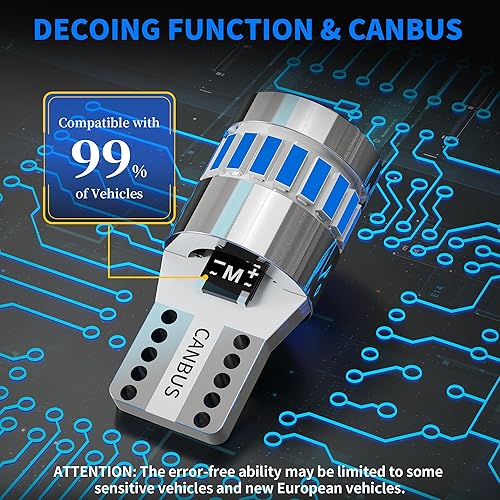 Miniatura 131 de Yorkim Bombilla LED 7440, luces rojas brillantes, bombillas LED T20, 7443 LED, 7441 LED, W21W LED, 7444 bombillas, para luz de marcha atrás/de Rojo