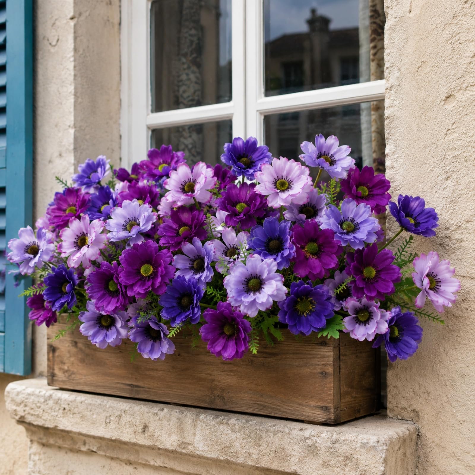 astylishhome Artificial Cherry Blossom Flowers Purple Red Blue Fake Flower Bouquet Silk Flowers for Wedding Home Garden Vase Decor F2027 — image 1