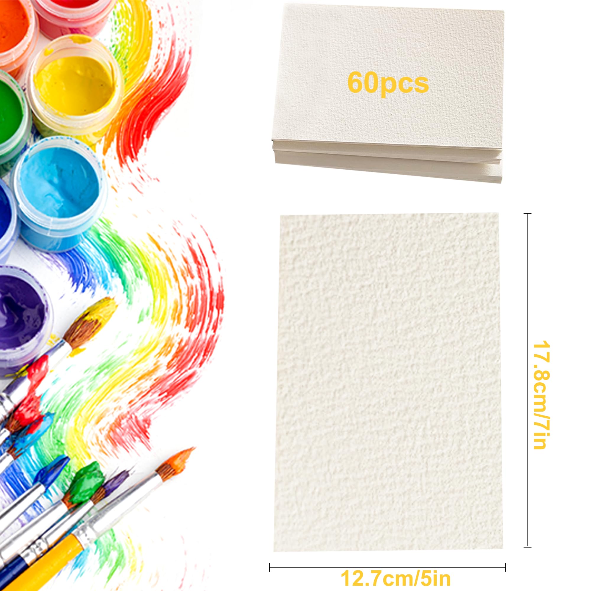 Papier Aquarelle A6 300g 100 Feuilles /m² - Cartes Postales Vierges - 10,1x15,1cm - Pour Peinture Et Dessin Feuille Aquarelle