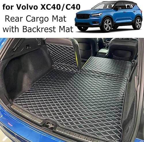 Miniatura 2 de Alfombrilla antideslizante para maletero y respaldo trasero para Volvo XC40/2022-2024 Volvo C40 2018-2025