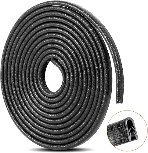 Colisal Protectores de borde de puerta de automóvil de 16 pies (16.4ft), protector de entrada de puerta de automóvil en forma de U para la mayoría