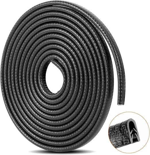 Car Door Edge Protector Edge Guards Black 16Ft(5M) U Shape Automotive