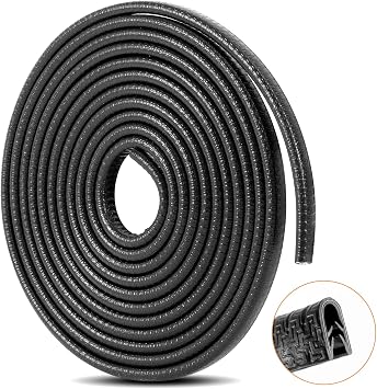 Car Door Edge Protector Edge Guards Black 16Ft5M U Shape Automotive Door Trim Edge Protector for Most Car