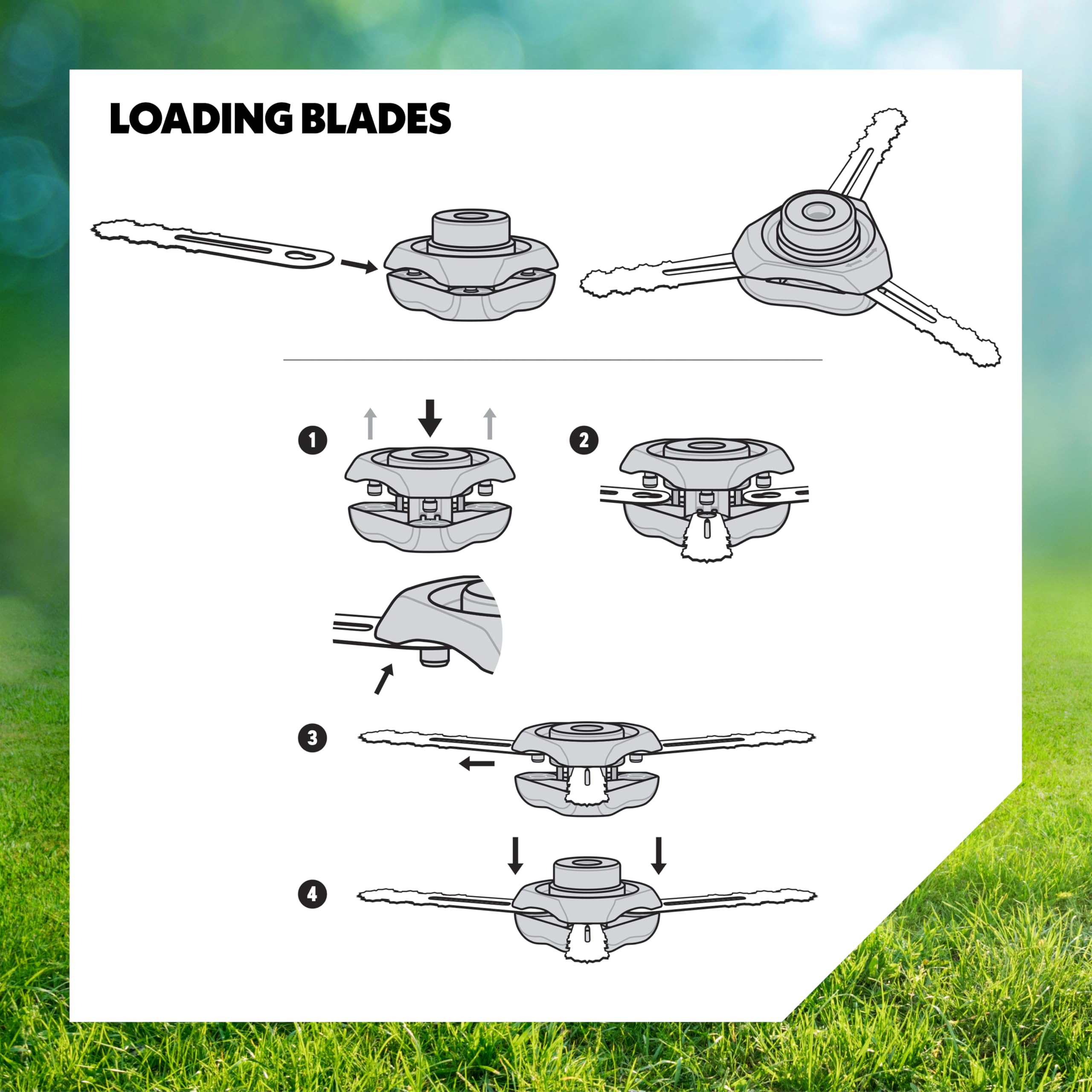 Oregon Universal 3-Messer-Trimmerkopf, für Gras, Unkraut und dichte Vegetation, kompatibel mit Freischneidern und Rasentrimmern von Stihl, Bosch, Ryobi, Worx und anderen