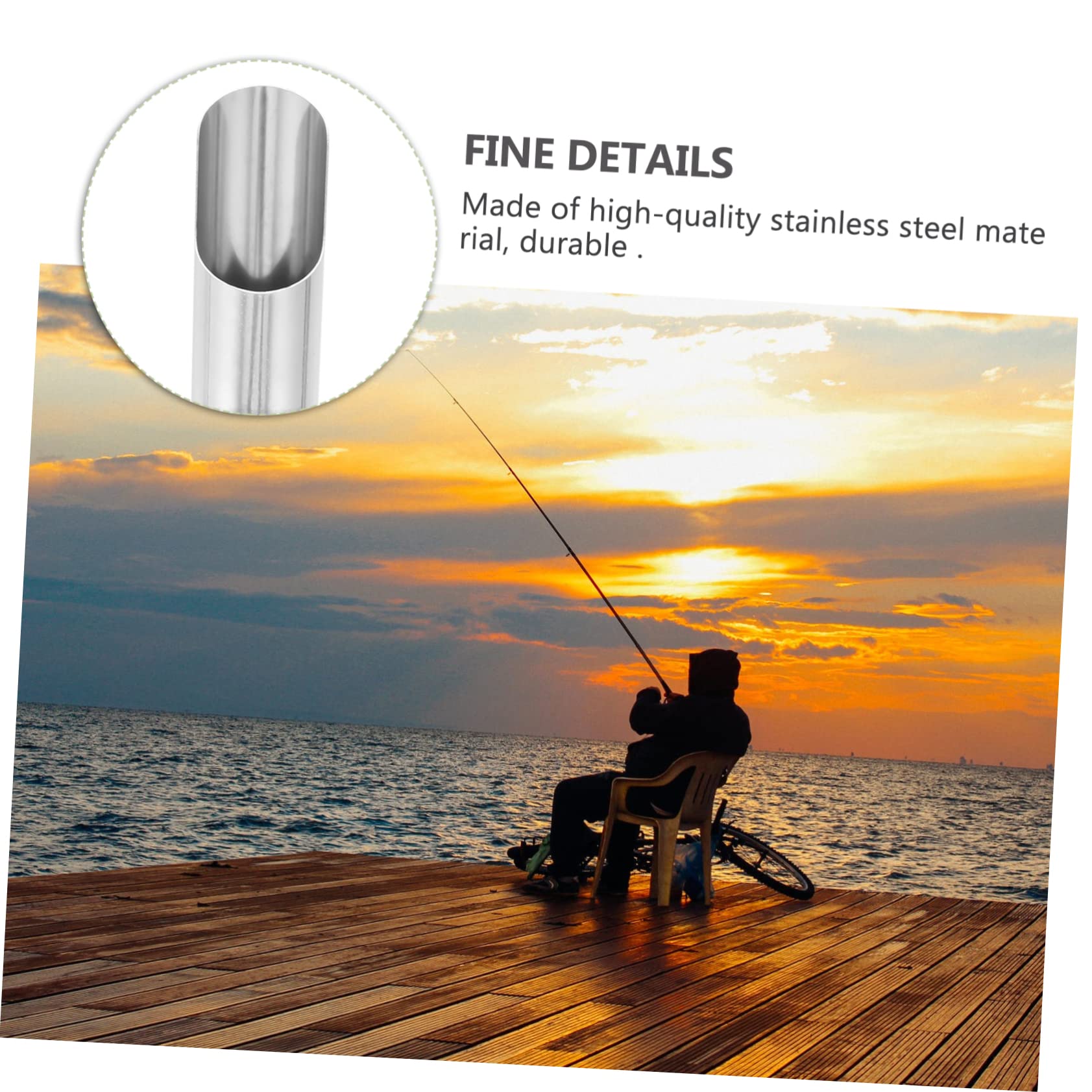 Soporte de zócalo de Piso Fishing Rod Portacañas Plegable abordar Suelo Apoyo fijado telescópico Vara Soporte de Tierra de Acero Inoxidable Soporte para caña de Pescar