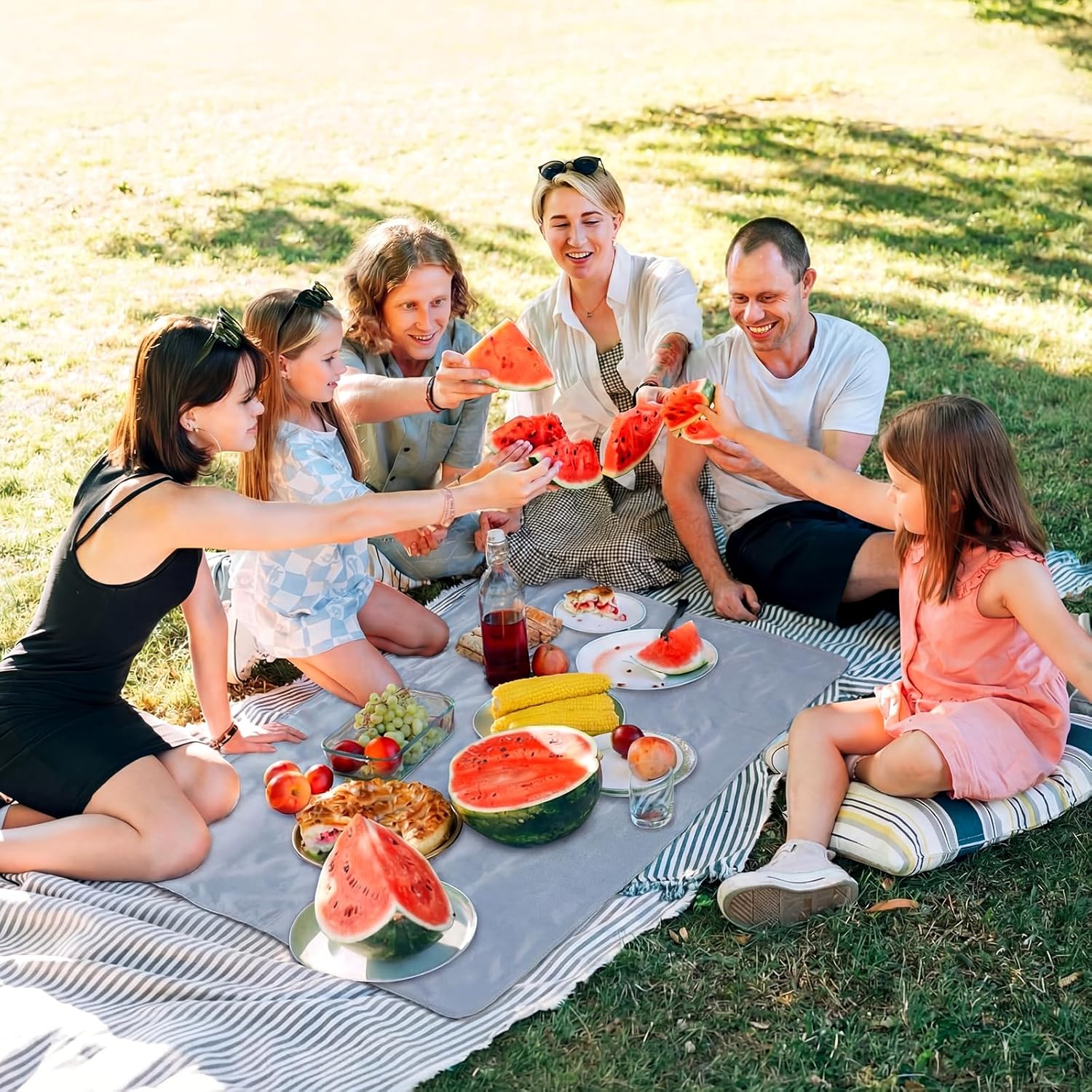 Gray Extra Large Reusable Freezable Ice Mat for Buffet Chilled Serving Tray 24 x 35 inches Cooling Charcuterie Cooler for Food Cheese Deli Meat Veggie Sushi (Pure) - Image 7