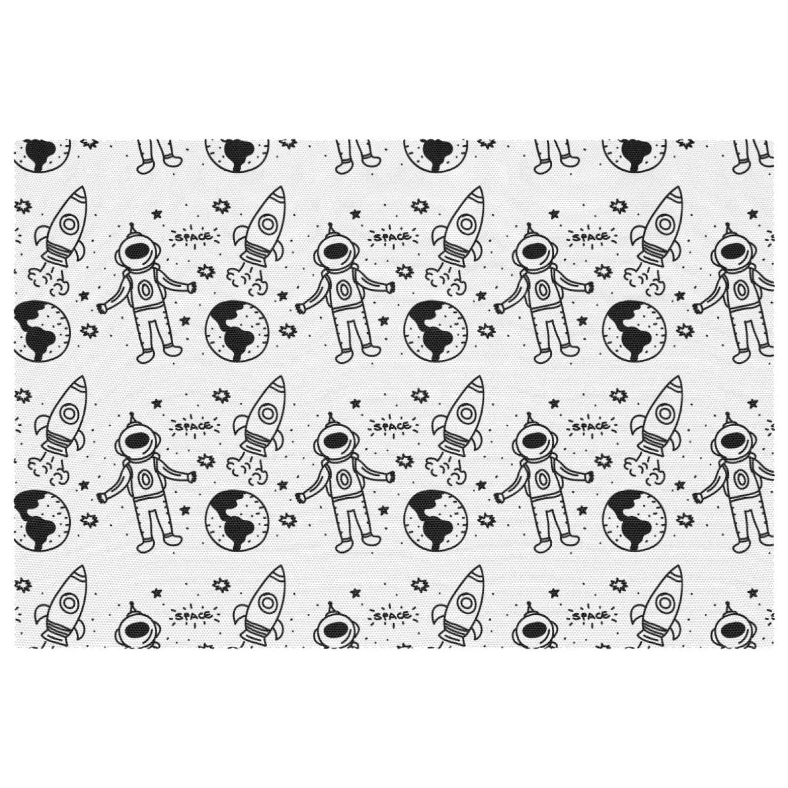 Set de table anti-brûlure protège table lot de 6 astronaute enfant