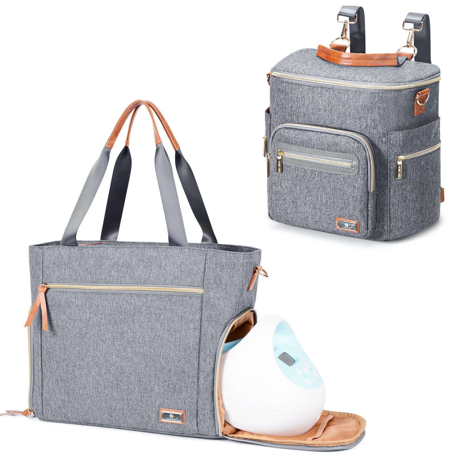 Vanleestar Changing Bag Backpack and Baby Diaper Bag Tote, Large Diaper Backpack Multipurpose Baby Bag is the Perfect addition to Mom and Dad's Stylish Backpack for Weekend Trips