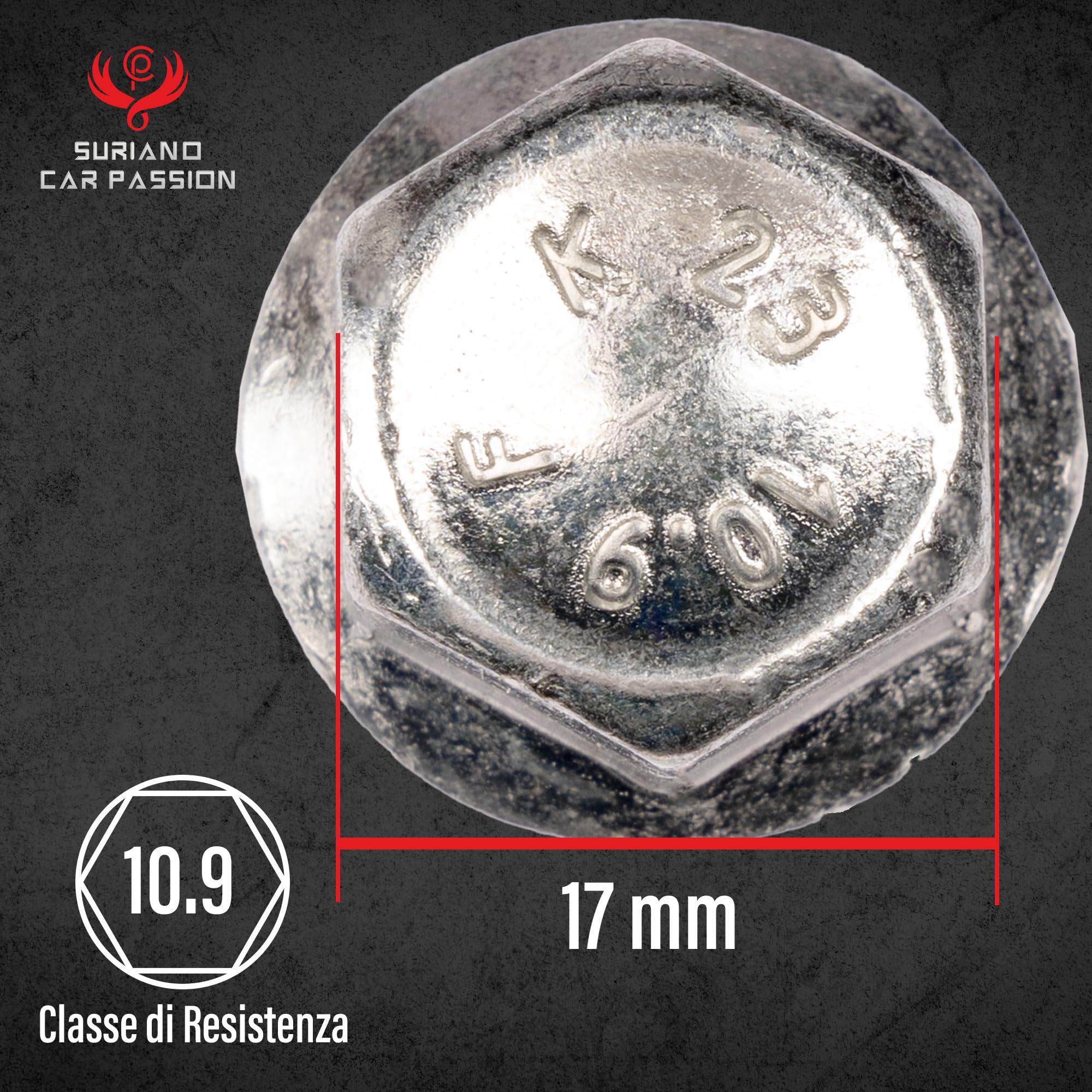 Kit 20 bulloni ruota Compatibili con Jeep Renegade dal 2014 e Compass (solo dal 5/2020 in poi) Fissaggio ruote cerchi in acciaio e in lega M12x1,25