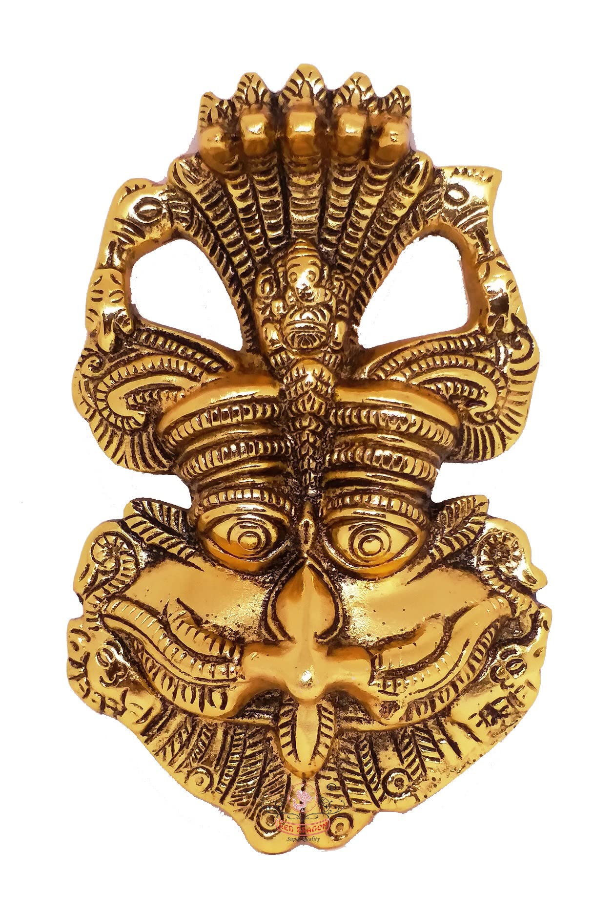 RED DRAGON Metal Kirthimukha Mask/Keerthi Mukudu/Narsingh Face with Shesh Naag Wall Hanging Nazar Battu/Evil Eye Protector for Home, Office & Gift Item Decorative Showpiece (B0BRBKCDX5) Amazon Price History, Amazon Price Tracker