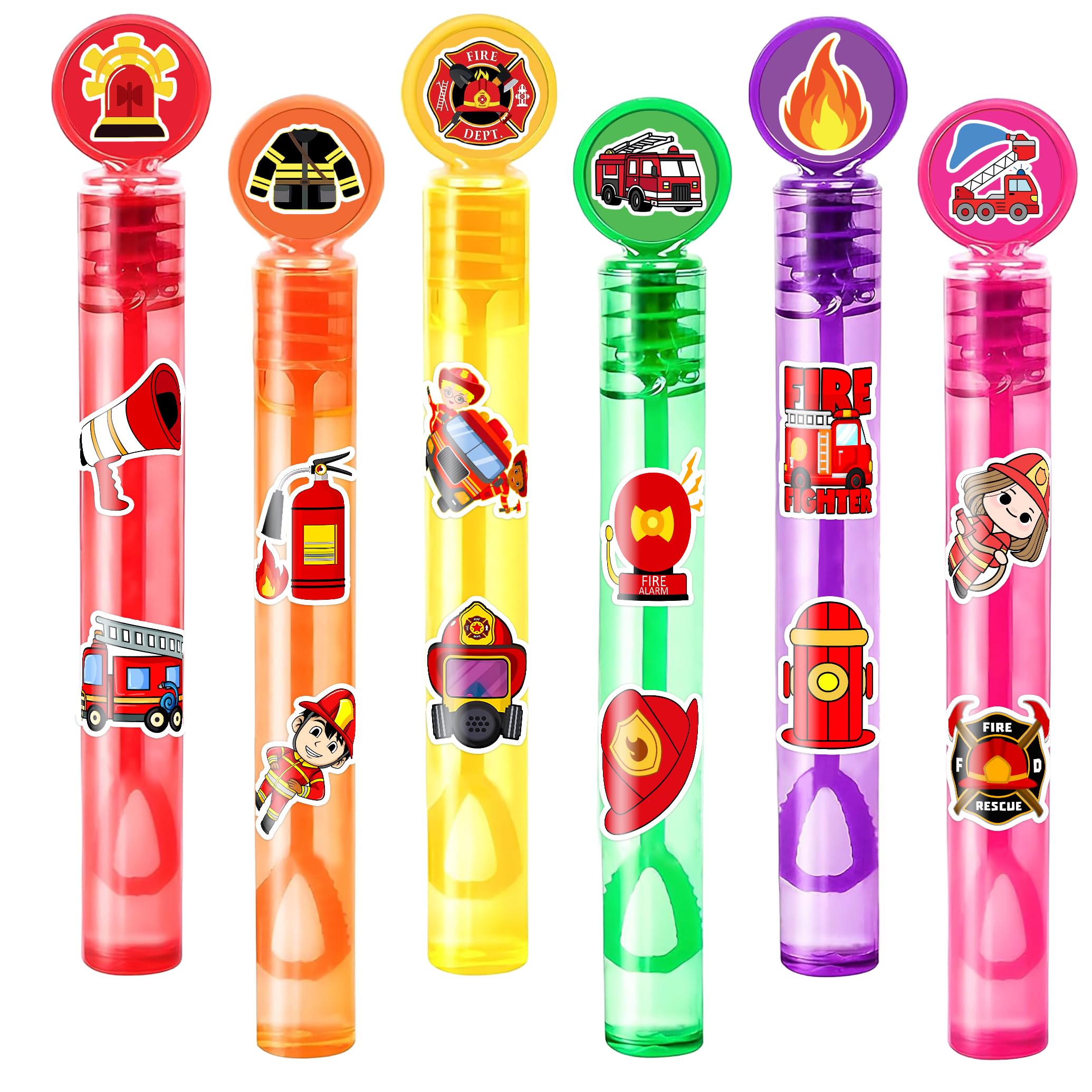 Photo 1 of MDNHIO Fire Truck Mini Bubble Wands (24 Count)