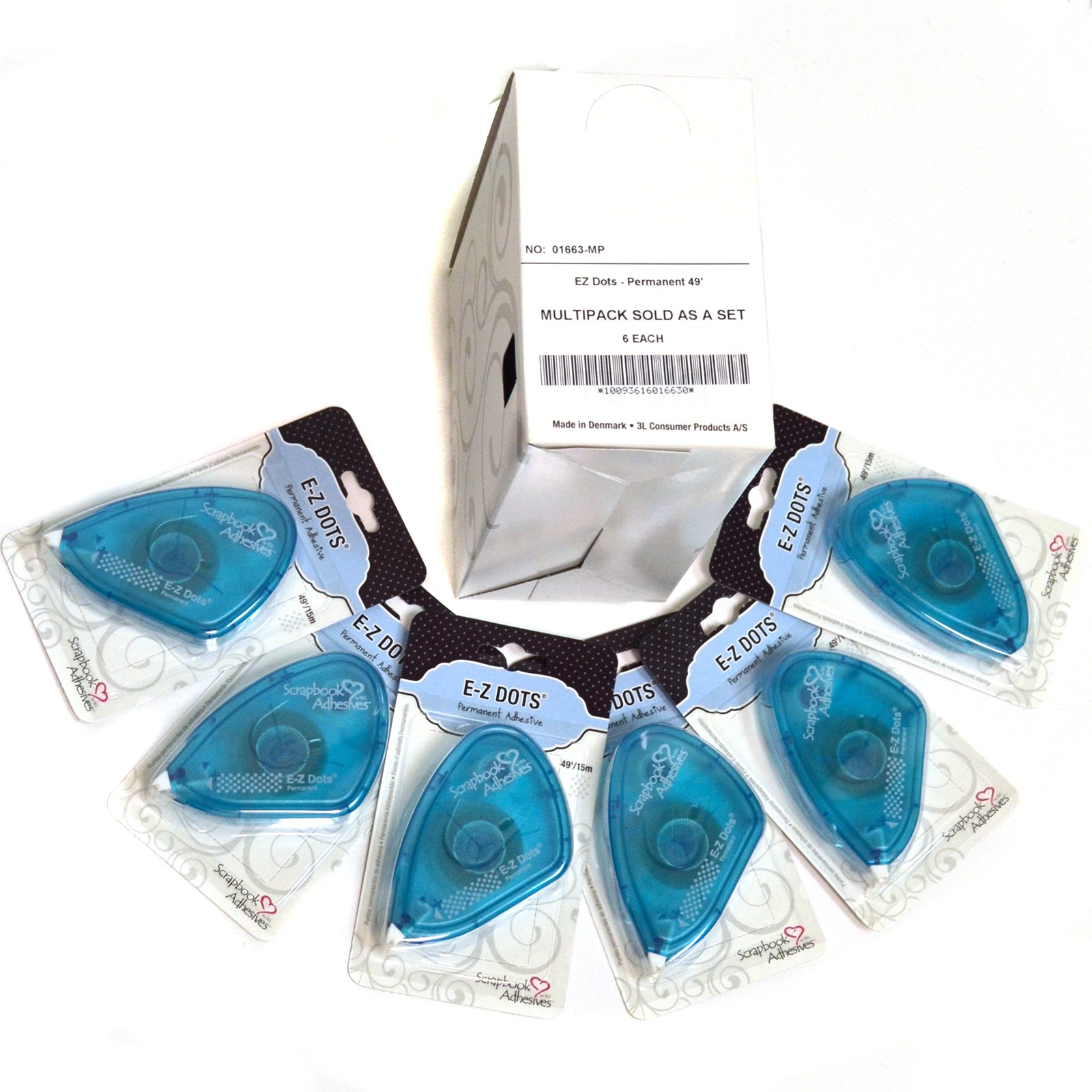 Scrapbook AdhesivesBY 3L E-Z Dots Runner Permanent Adhesive Dispenser, Other, White, 1.38 x 0.31 x 2.6 cm