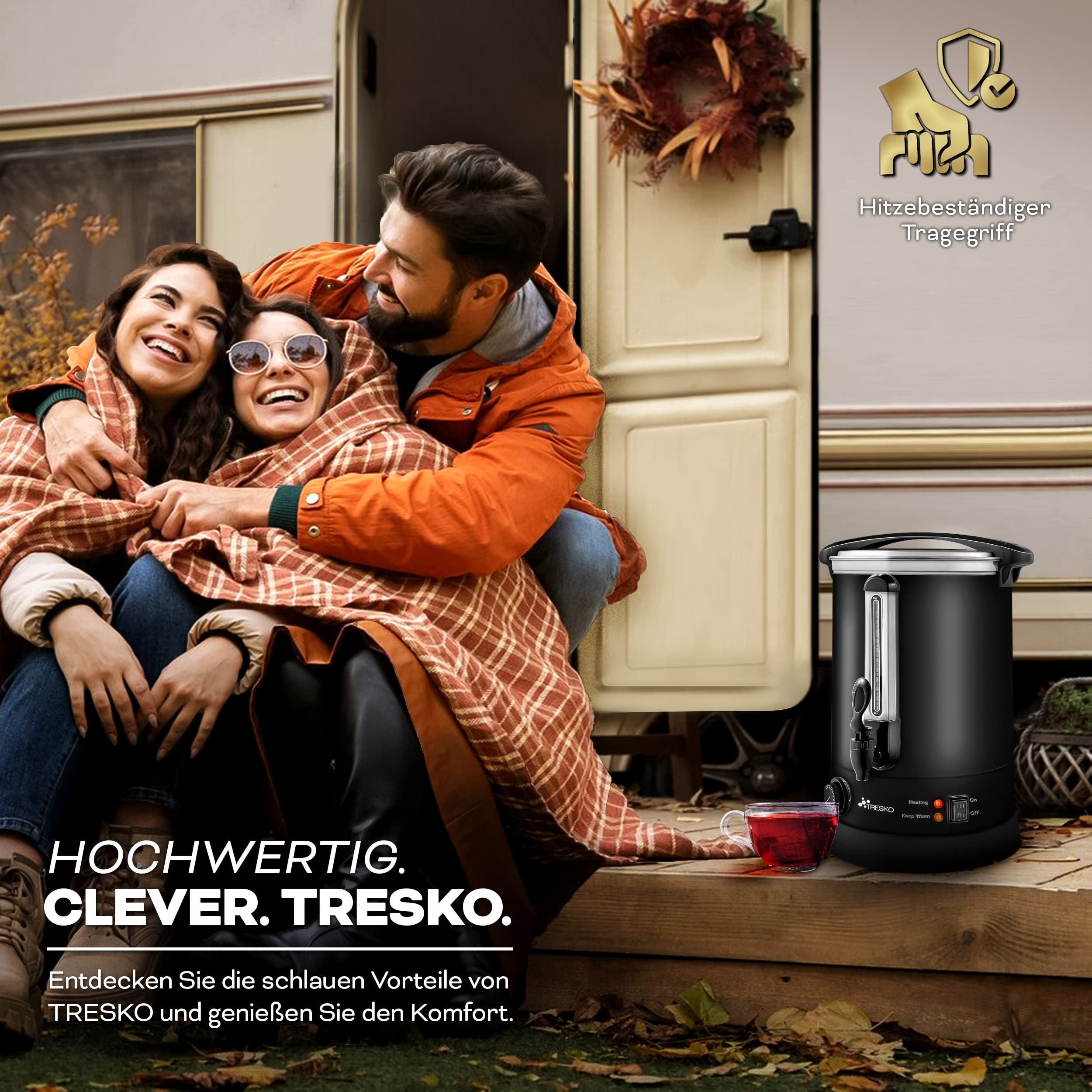 TRESKO® Glühweinkoker 30L / 2500W inkookautomaat van roestvrij staal Glühweinketel Glühweinautomaat heet drankautomaat heet waterdispenser TRESKO® Glühweinkoker 30L / 2500W inkookautomaat van roestvrij staal Glühweinketel Glühweinautomaat heet drankautomaat heet waterdispenser