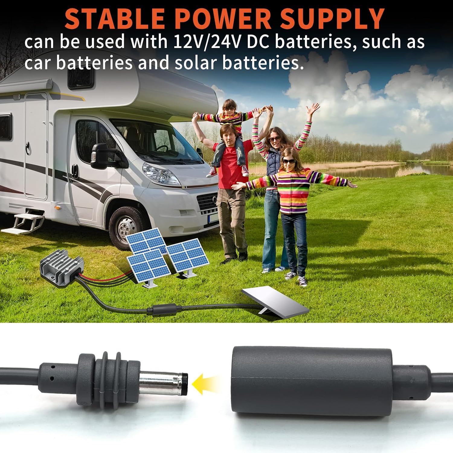 12V Adapter DC Step Up Converter for Starlink Mini Smart Boost Converter Power Supply Cable Battery Pack 12V to 30V 3.5A Step Up Voltage Booster for RV Accessories 9-28V Input with Waterproof DC Port