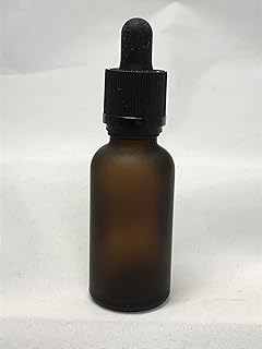 BioRx Laboratories Glass Bottles for Essential Oils and Liquids - Amber 30 mL Frosted Refillable Container with Child-Resistant Dropper Cap - Pack of 36