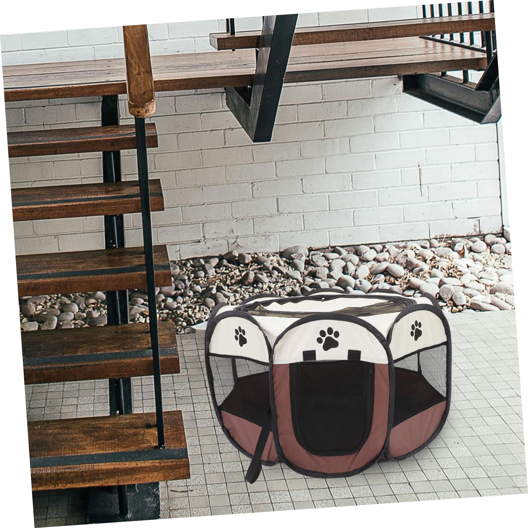 COLLBATH Recinto Per Animali Domestici Pieghevole Ottagonale in Tessuto Oxford Per Gatti Design Sicuro