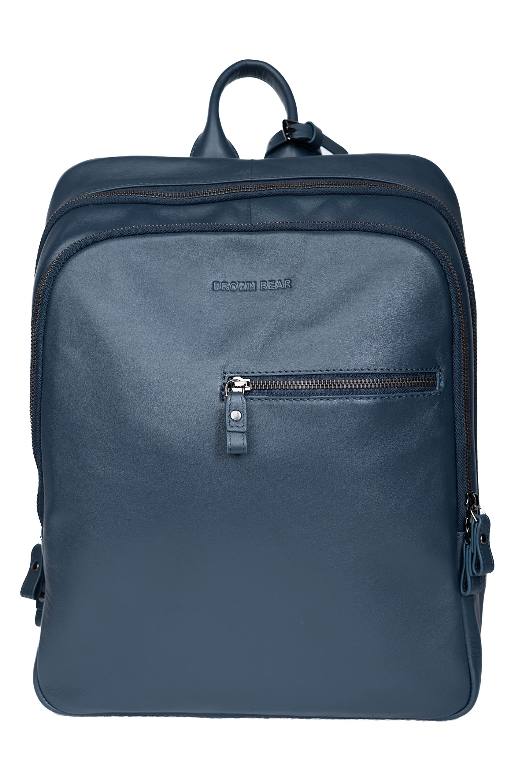 Brown Bearleather Business Laptop Backpack for Men Fit 15.6 inch Laptop with Convenient Adjustable Strap & Padded Compartment