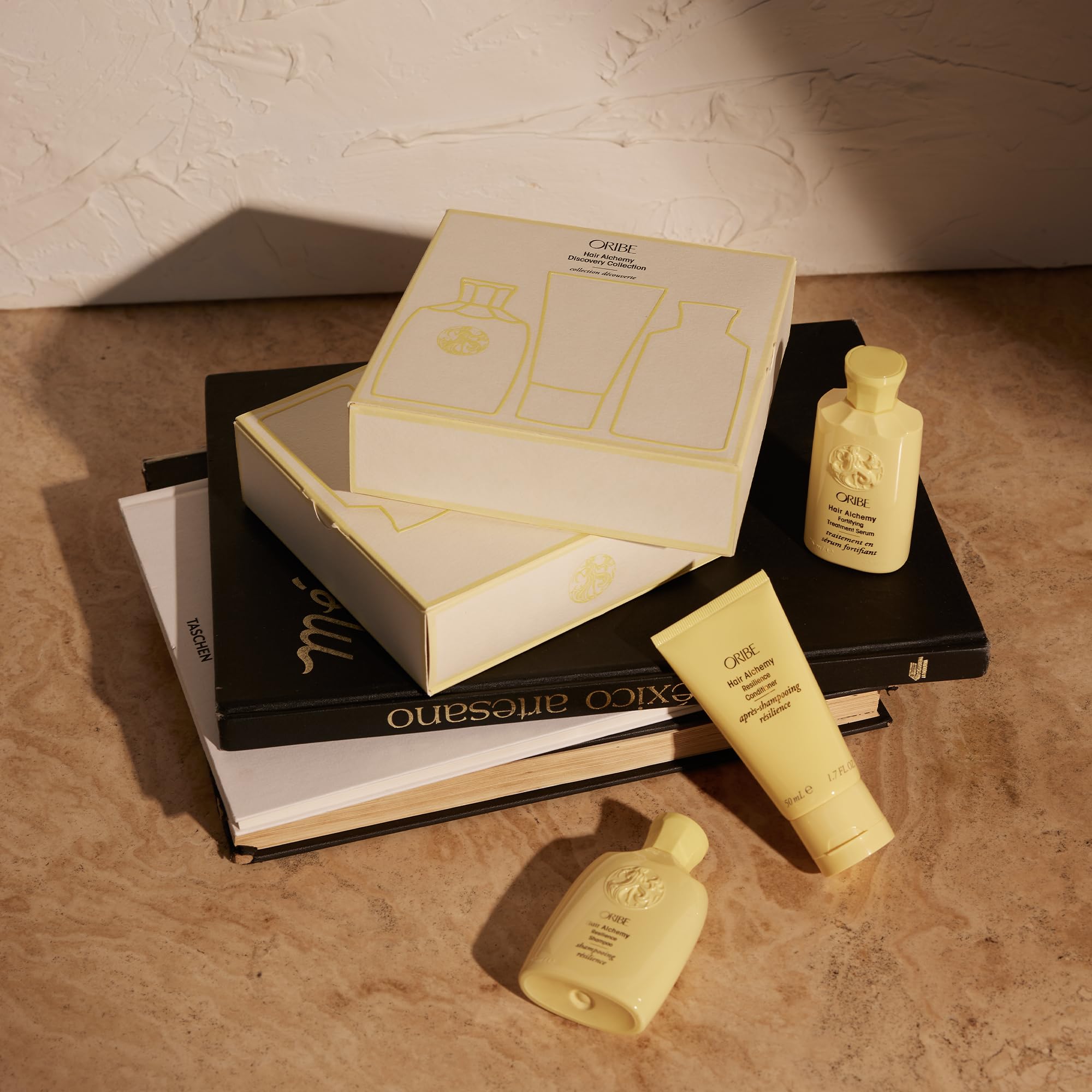 Oribe Hair Alchemy Discovery Set | Travel-Size Haircare Set with Hair Alchemy Shampoo, Conditioner, and Fortifying Treatment Serum | Strengthens Weak, Fragile, or Breakage-Prone Hair