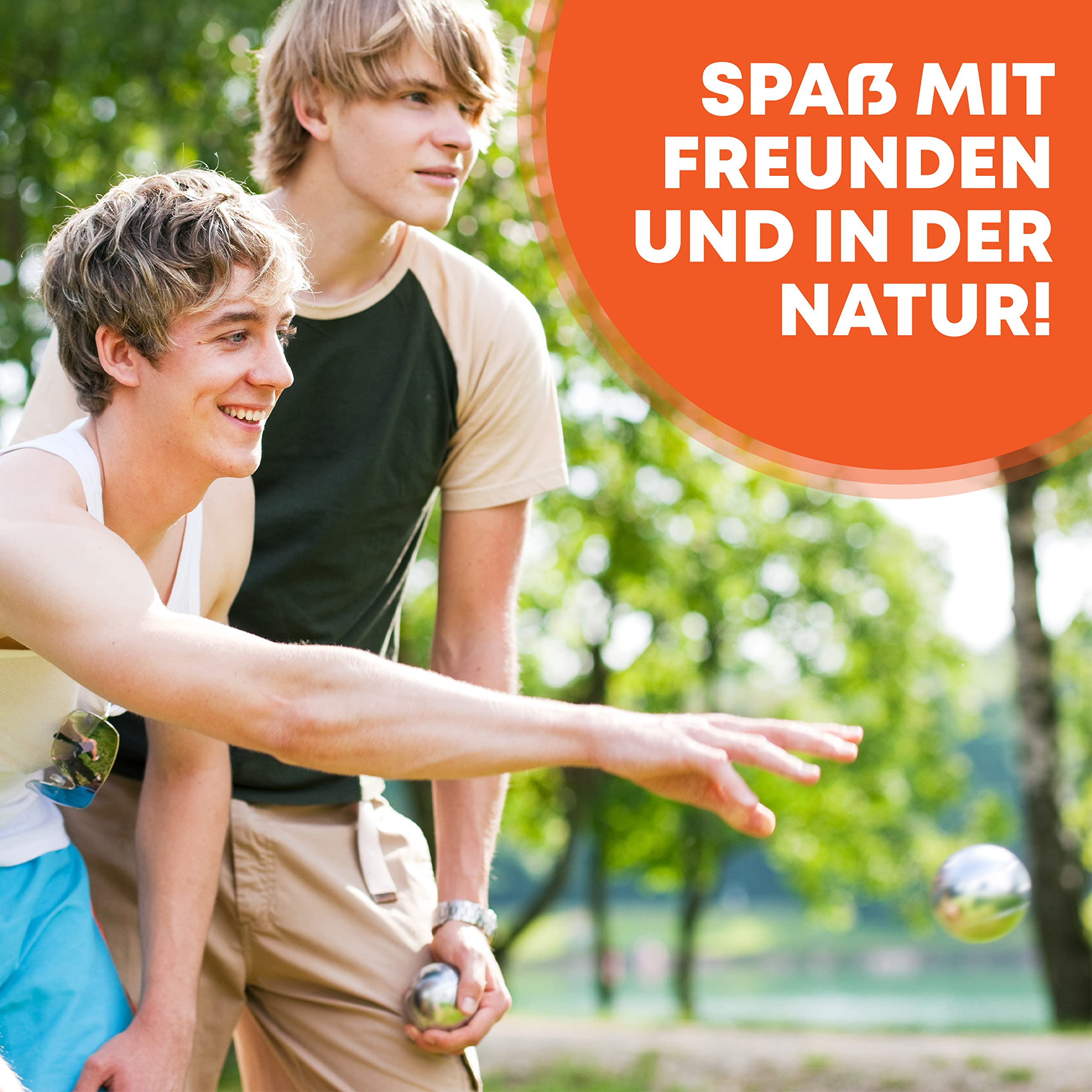 Puffin Boule Set - Petanque Set | Boule Spiel mit 8 oder 6 Metall Kugeln & Zubehör | Outdoor Spielzeug für die ganze Familie | Strand Spiel für Kinder & Erwachsene