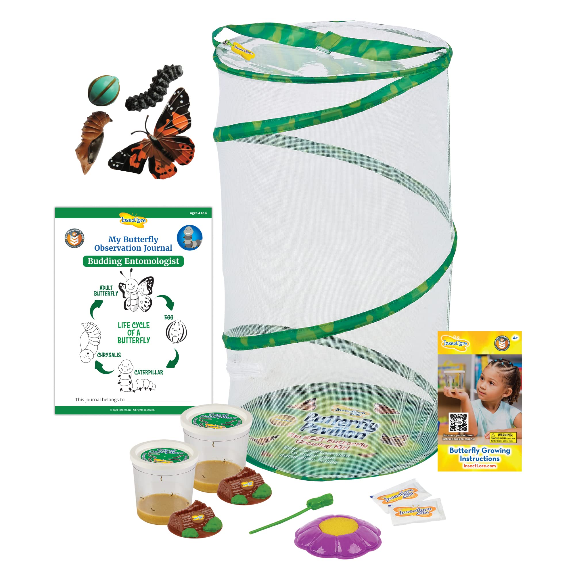Buy Insect Lore Butterfly Pavilion with 2 Live Cups of Caterpillars and