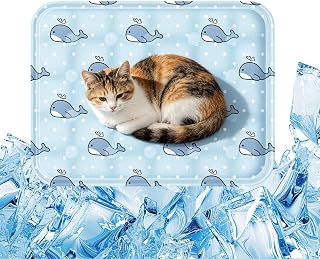 Dog Cooling Mat - Breathable Washable Thickened Portable | Cat Dog Bed Mat | Cooling Pet Mat Pad for Puppies Cats Crate Cage Kennel Floor Sofa Car Seat Travel Camping Outdoor Hot Summer Weather