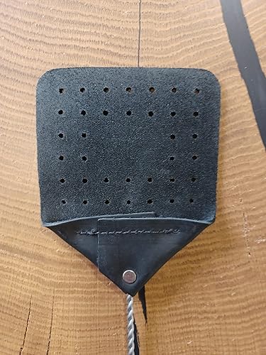 Miniatura 6 de Hope Woodworking Juego de matamoscas de cuero (paquete de 2)  Matamoscas de 17 pulgadas con paleta de cuero real  Matamoscas con mango de metal