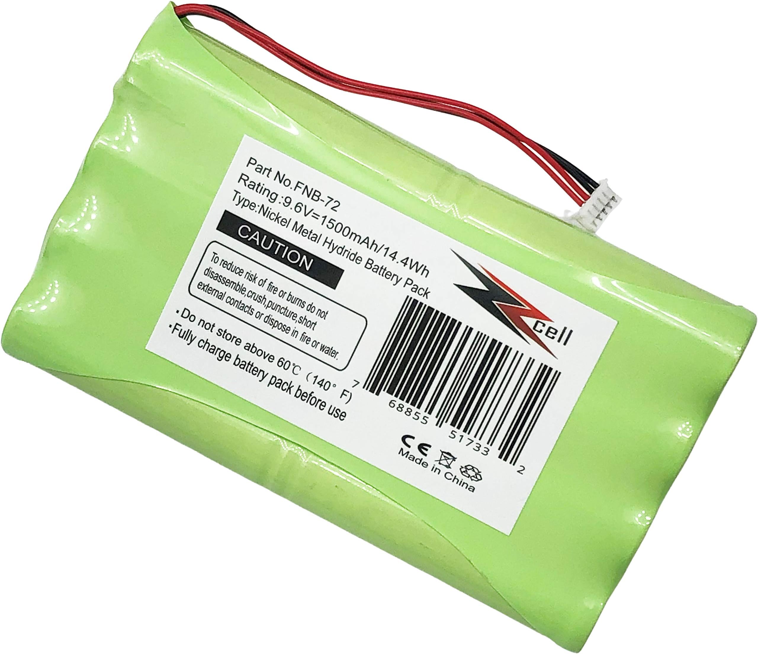 Batterie 9.6V 1500mAh Ni-MH Pour Yaesu FT-817, FT-818 - Remplace FNB-72, FNB-85 - Compatible Vertex