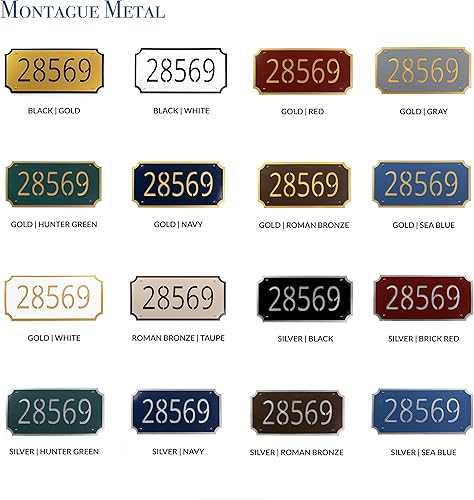 Miniatura 4 de Montague Metal Products Princeton Floating Mount One Line Wall Mount-Address Sign-Custom house number sign-Laser cut - Moderno