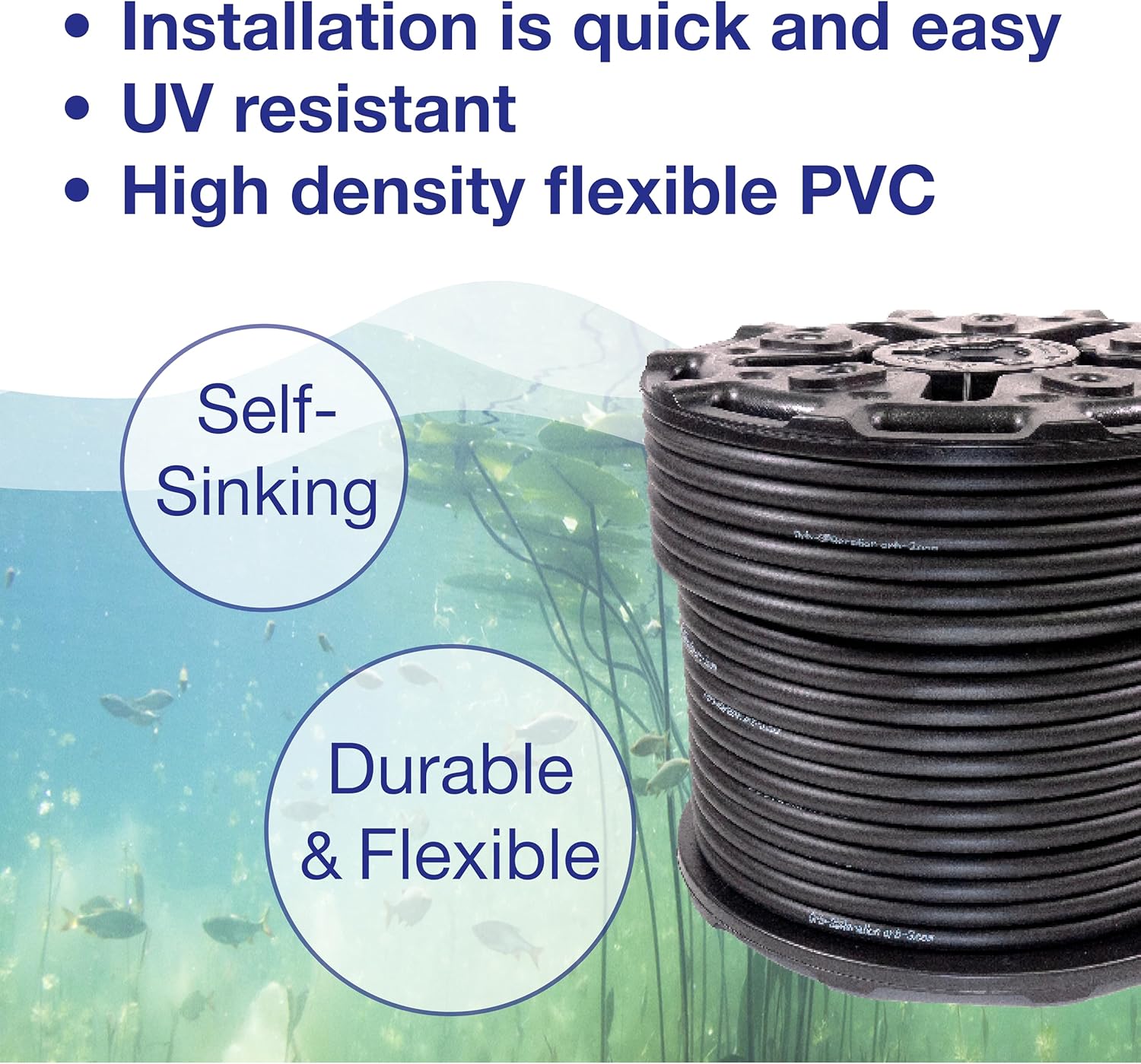Orb-3 Aeration (MixAirTech) Self-Sinking Hose 3/8-inch ID x 500 feet Length
