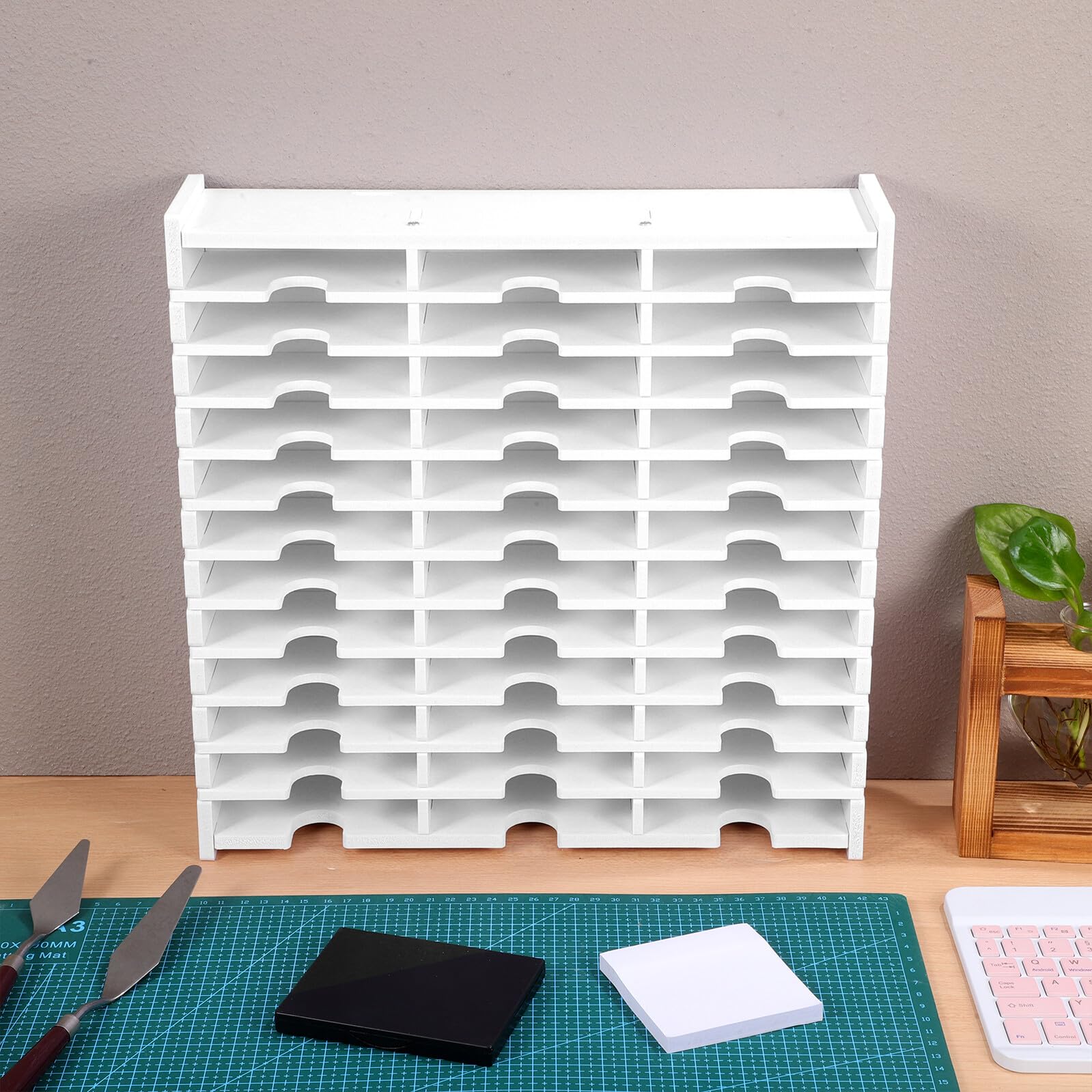 Homoyoyo Scatola Porta CD e Dvd in Pvc Bianco Scomparti Multipli per Organizzare e Proteggere Dischi, come Regalo Funzionale e Salvaspazio