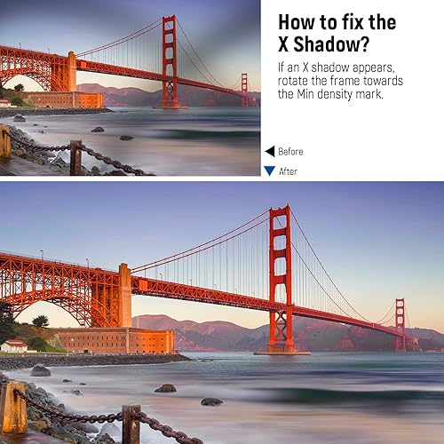 Miniatura 5 de NEEWER Filtro ND variable de 3.228 in ND3-ND1000, filtro de densidad neutra de 1.5-10 limitado con vidrio óptico HD y nano revestimientos de 30