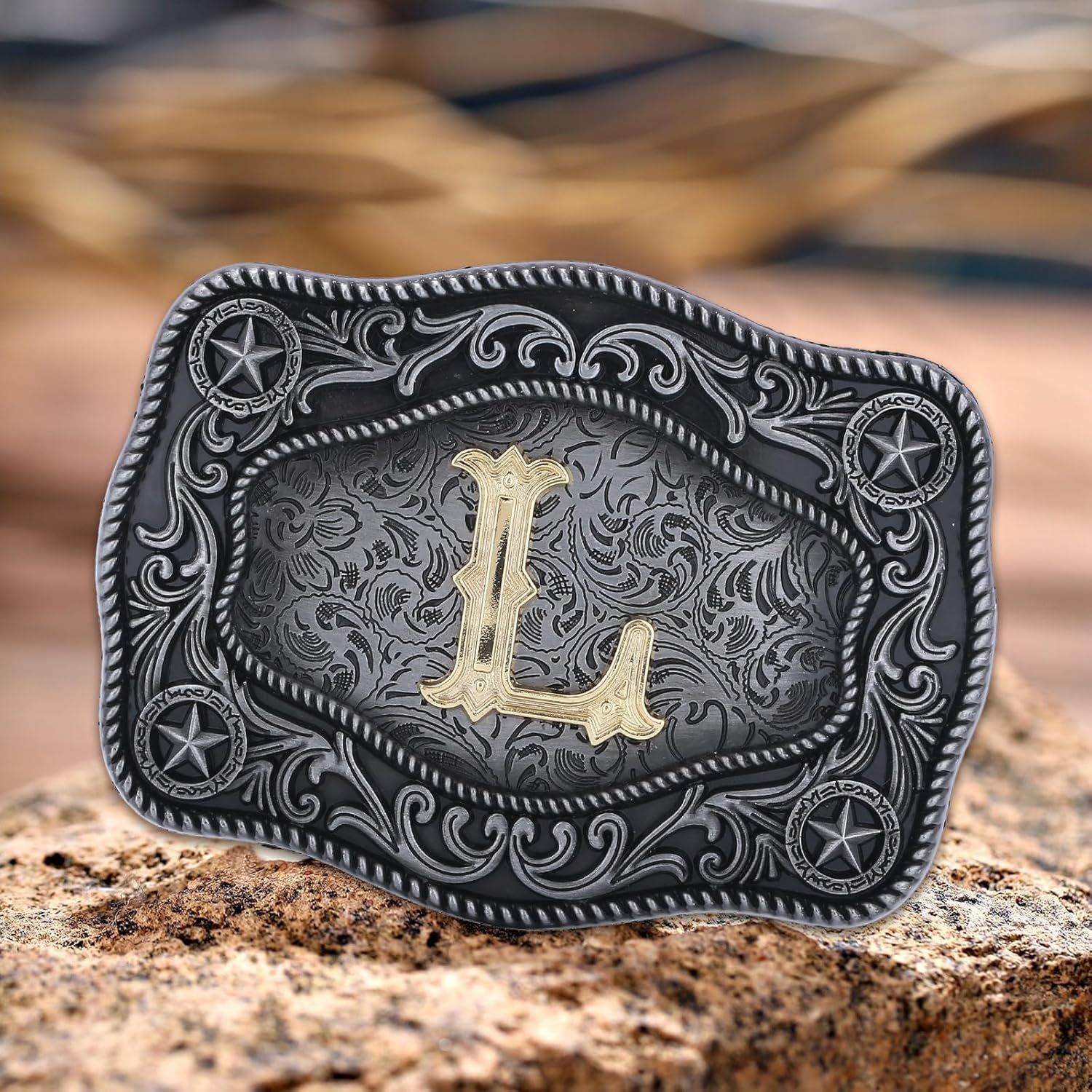 Western Belt Buckles Men Initial Letters ABCDJMR to Z Custom Texas Cowboy Belt Buckle Cowgirl Accessories for Women - Image 4
