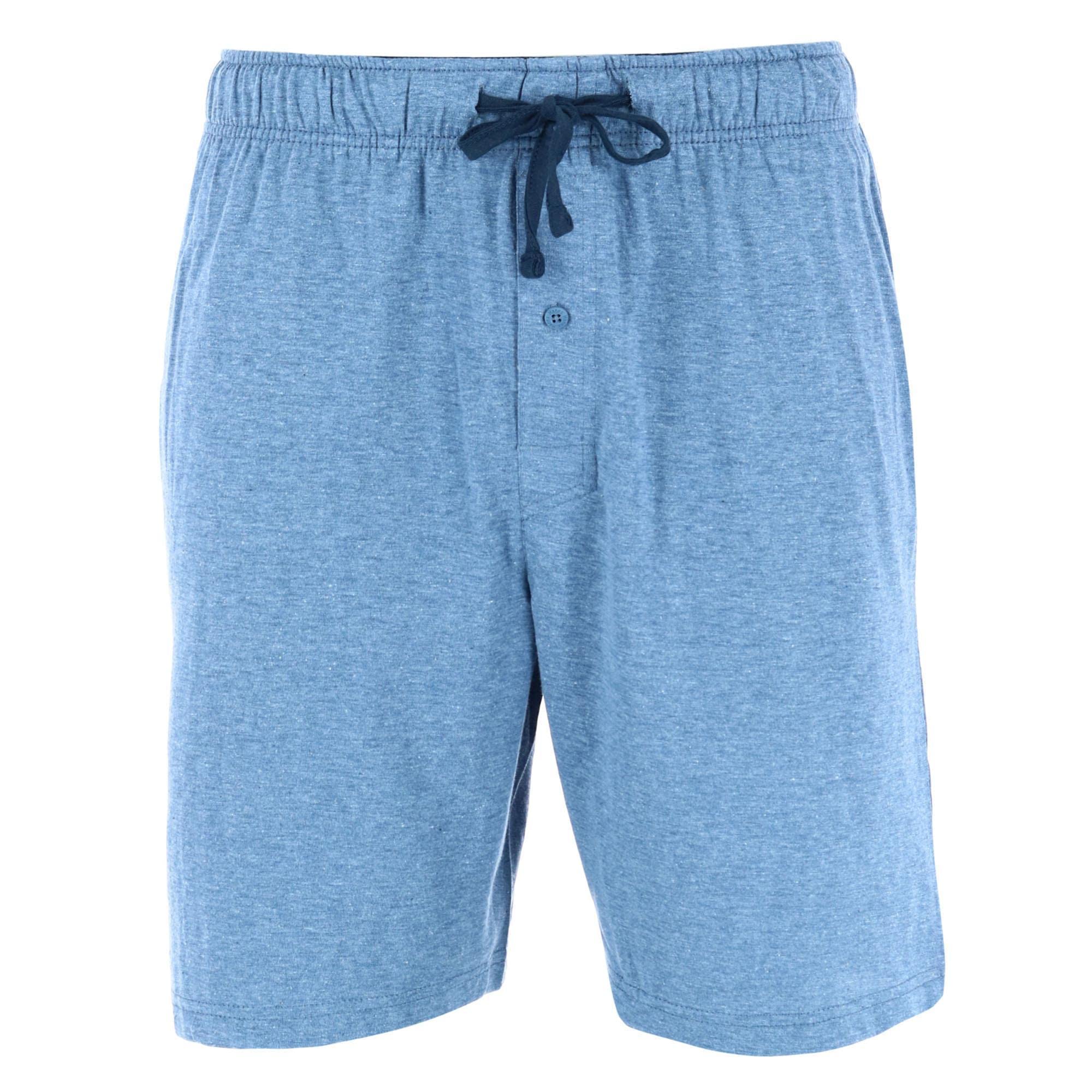Hanes Men's Big & Tall Knit Pyjama Lounge Short with Side Pockets, 5X, Blue