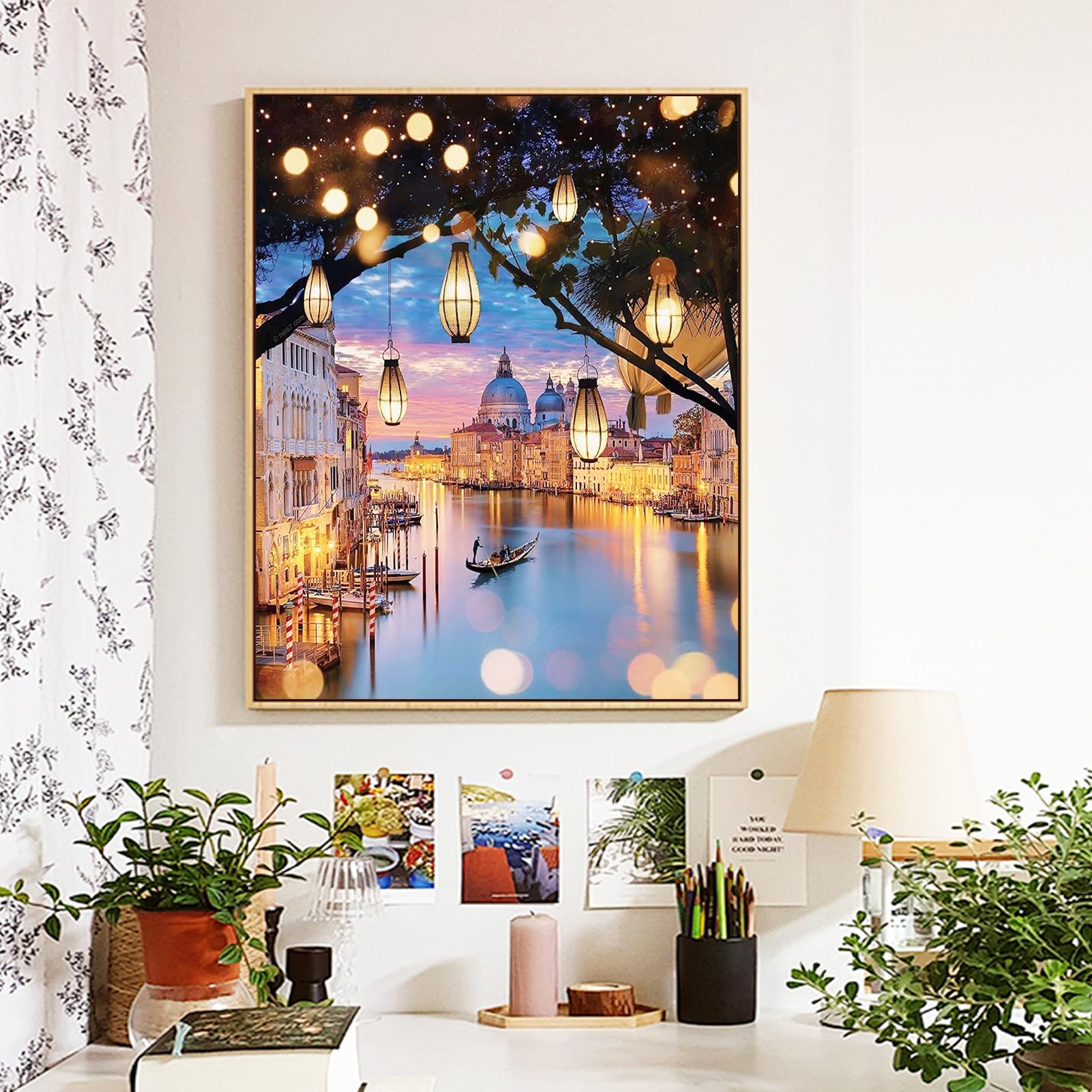 YALKIN Kit per dipingere con i numeri, per adulti, pittura con fiori