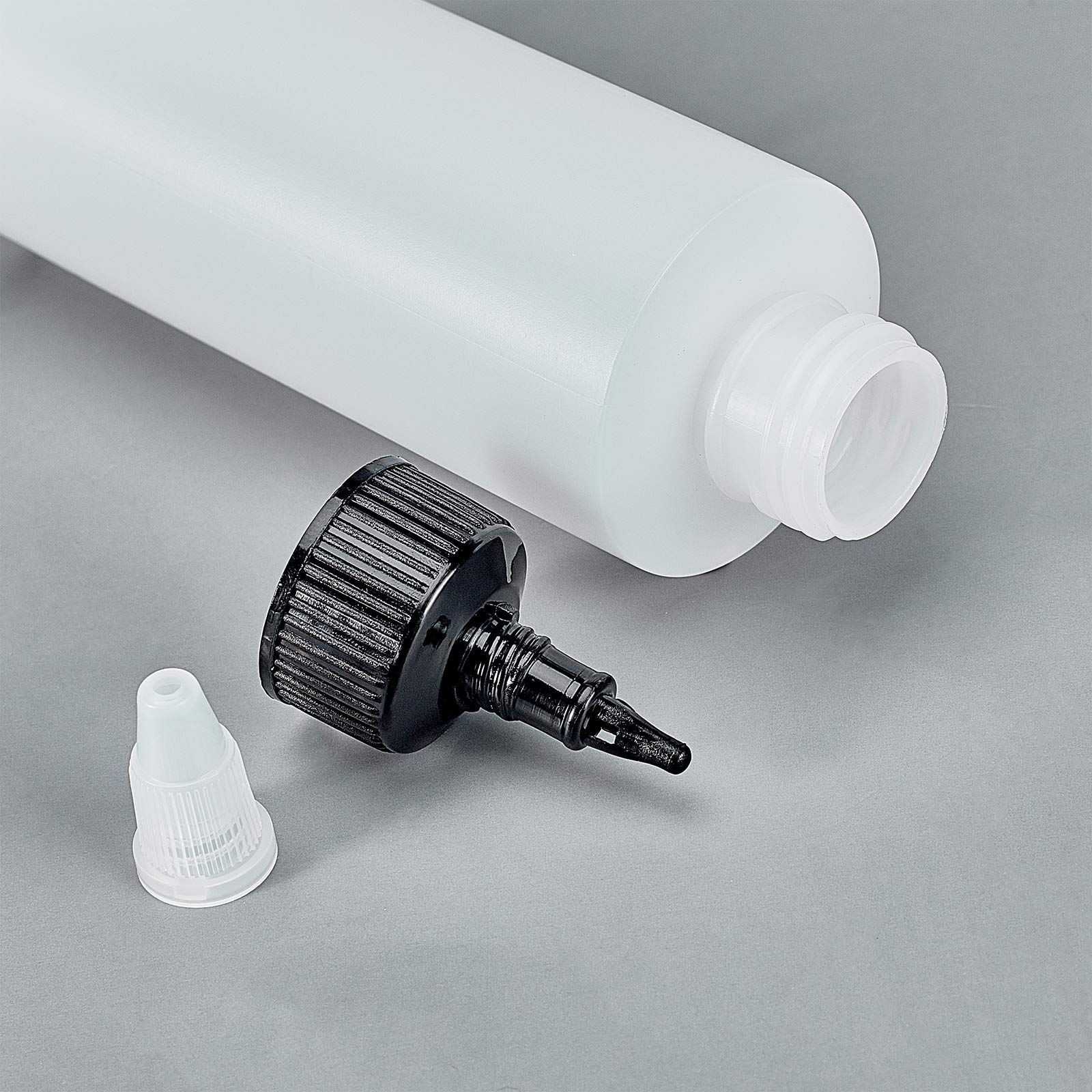 BENECREAT 16 stuks 150 ml zwarte plastic knijpflessen