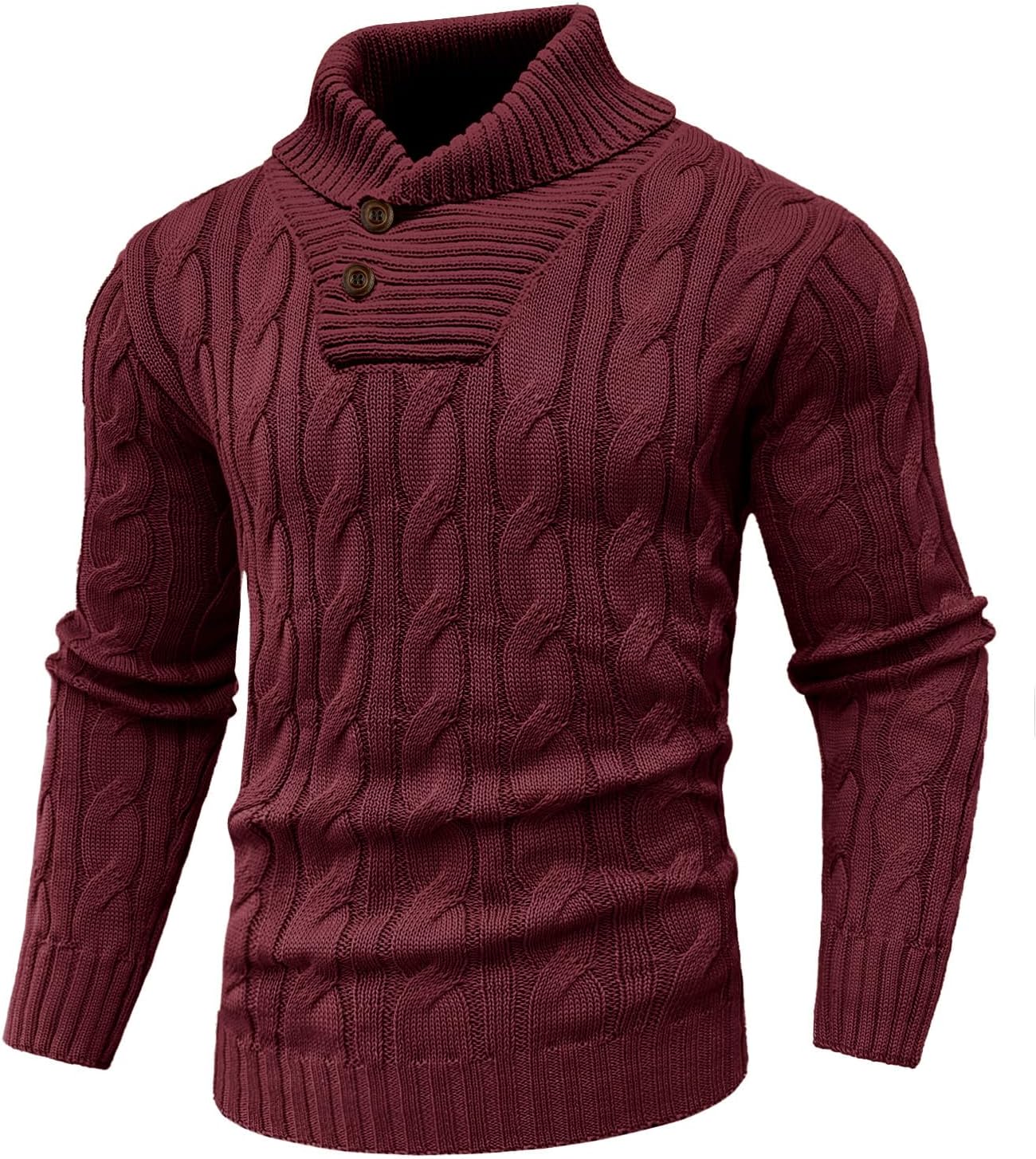 Zaitun Men's Turtleneck Sweater Fisherman Style Cable Knit Pullover Warm Lightweight Breathable Winter Sweater for Men