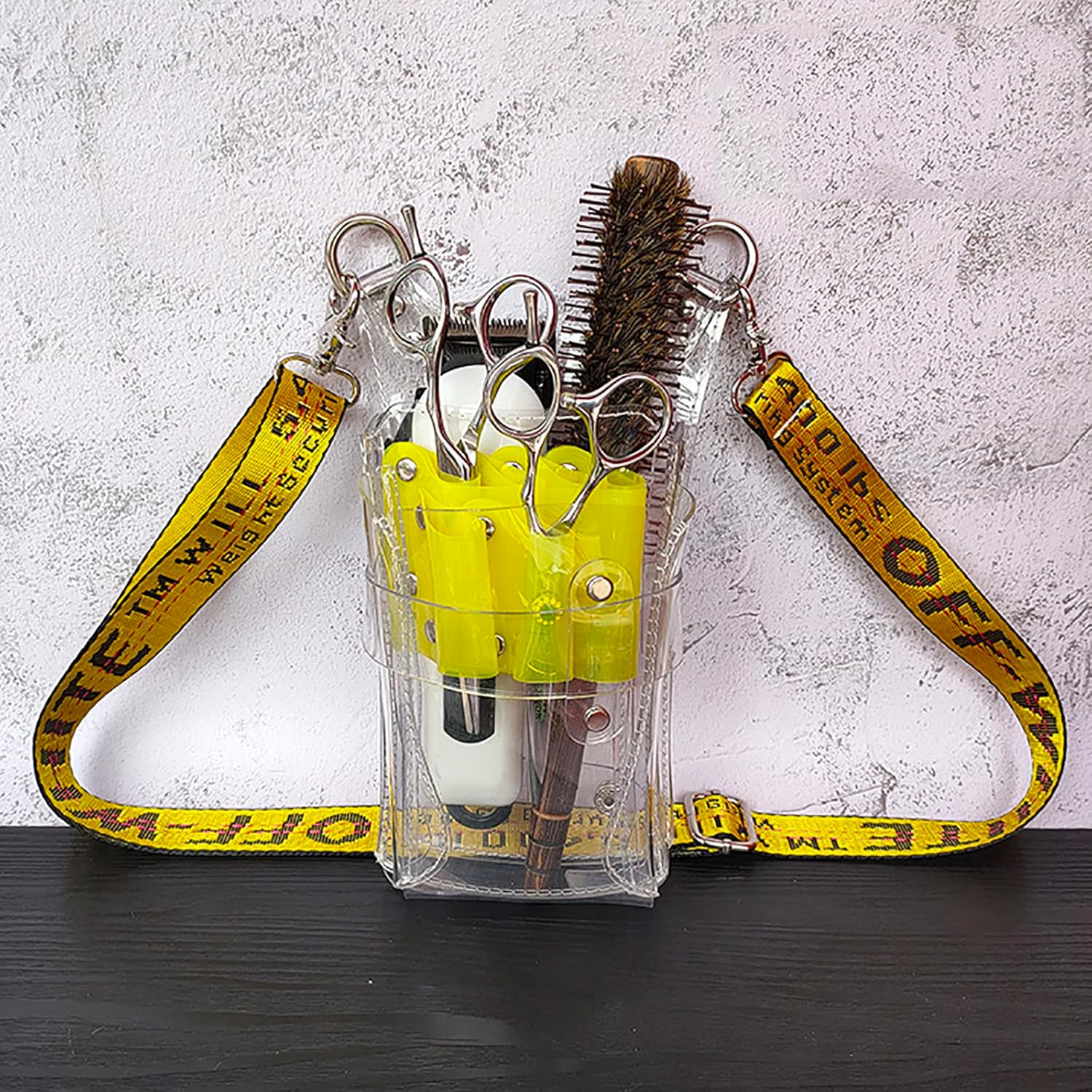 Transparent TPU Scissors Holster,Hairdresser Scissors Bag Hairdressing Tools Storage Case,Unique Messenger Bag Hair Cutting Pouch(H)