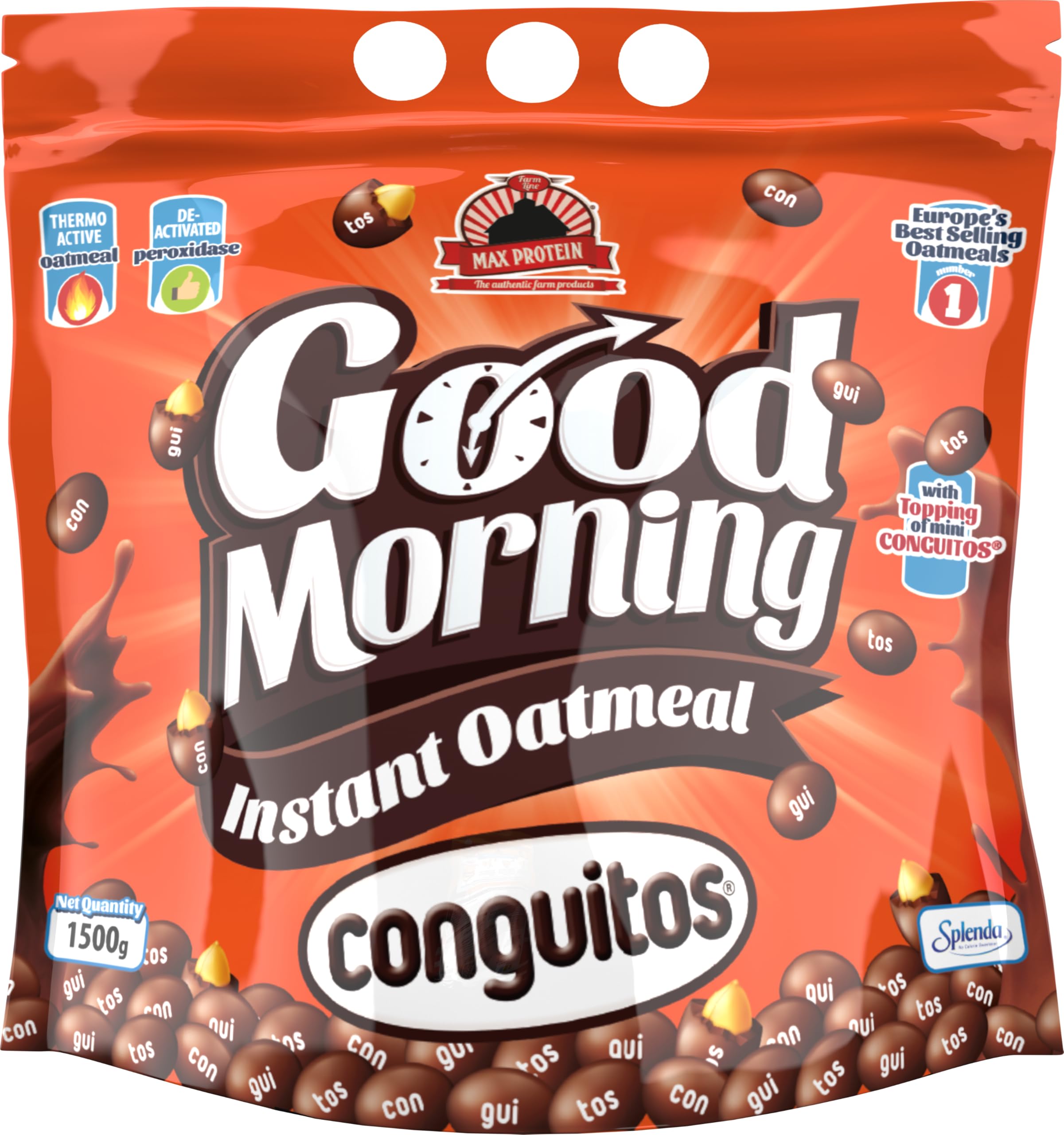 MAX PROTEIN - Harina de Avena Sabor Conguitos White con Toppings 1,5 kg – Avena en Polvo, Fuente de Proteína para Batidos, Pancakes y Desayunos Fitness — view 8